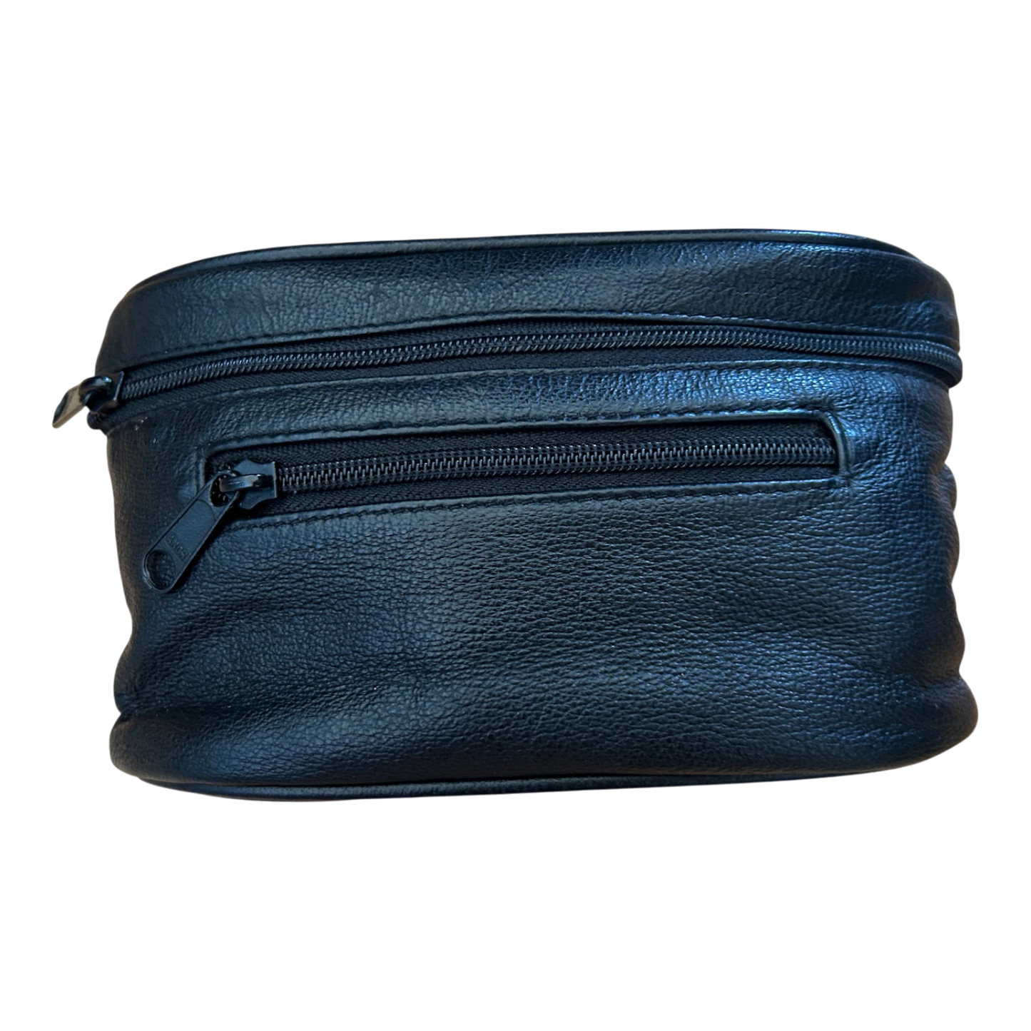 Gürteltasche Schwarz Echtleder Reißverschluss Tasche Gürtel Vintage Praktisch