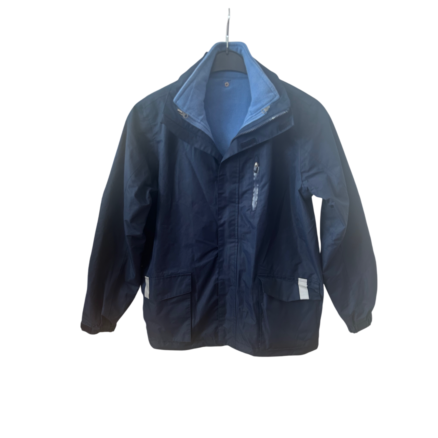 TCM Kinderjacke 158 164 Blau 2 in 1 Fleecejacke Funktionsjacke Kapuze Jungen