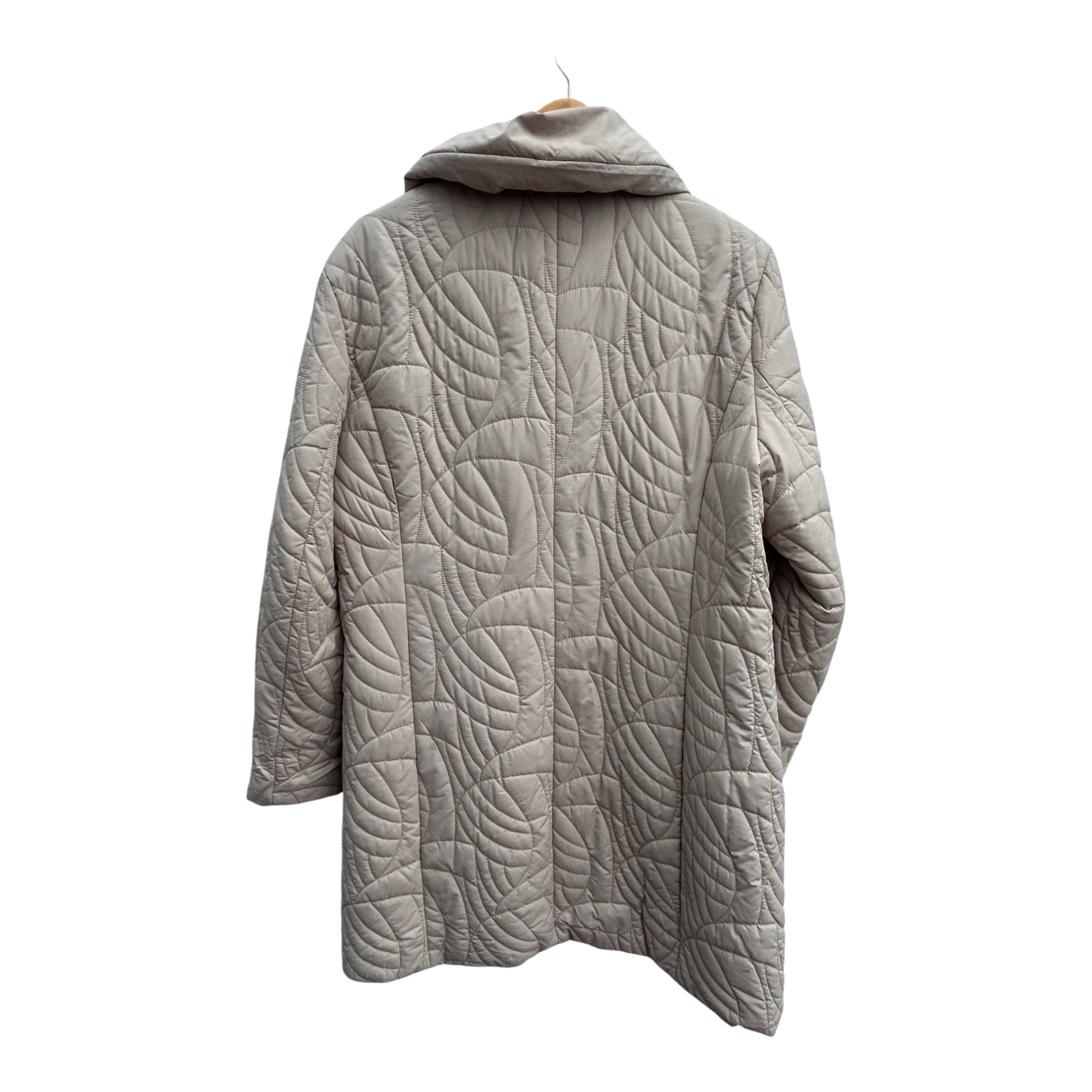 Franco Callegari Damen Steppjacke Steppmantel Gr 42 Beige Gefüttert Warm Elegant