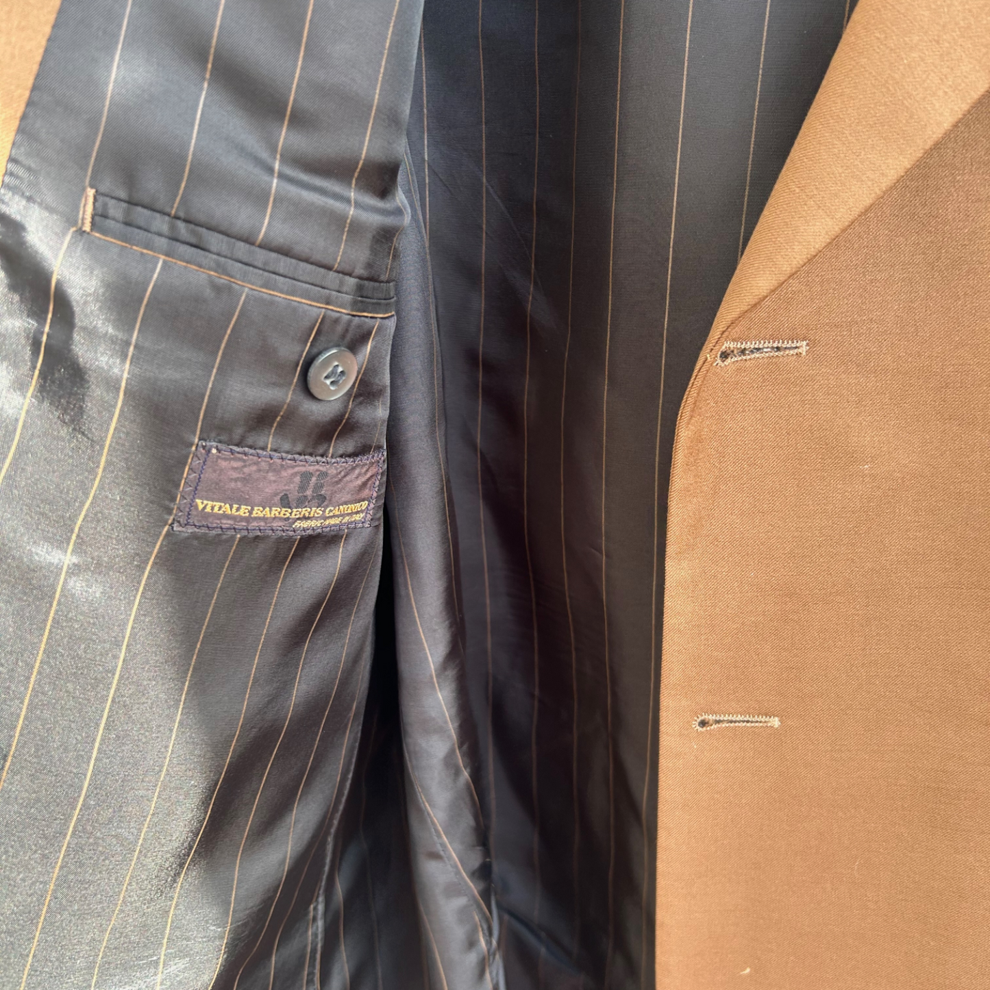 Vitale Barberis Canonico Sakko Gr 56 Braun Herren Sakko Schurwolle Italien Elegant