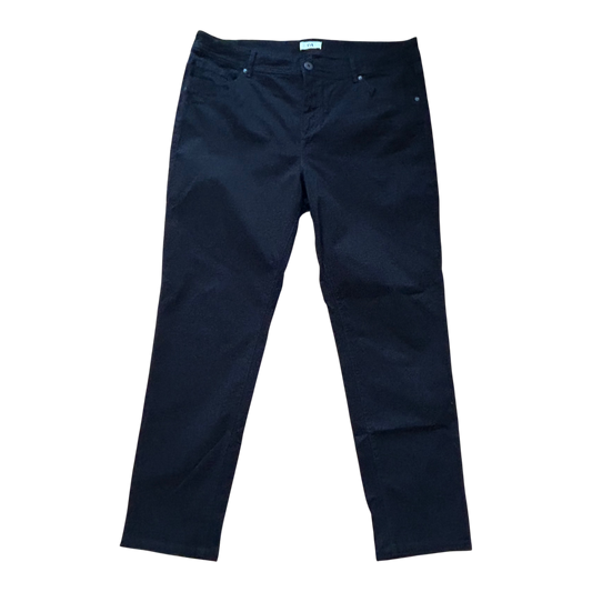 C&A Damen Hose Gr 48 Schwarz Baumwolle Stretch Klassisch Elegant Modern Fit