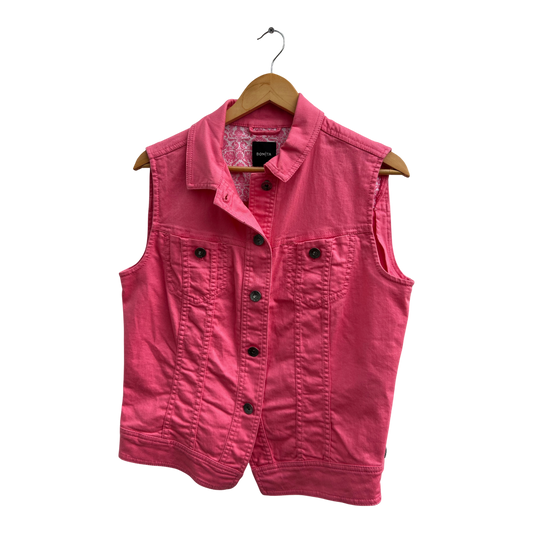 Bonita Jeansweste Damen Gr 40 Pink Stretch Sommer Freizeit Modern Klassisch