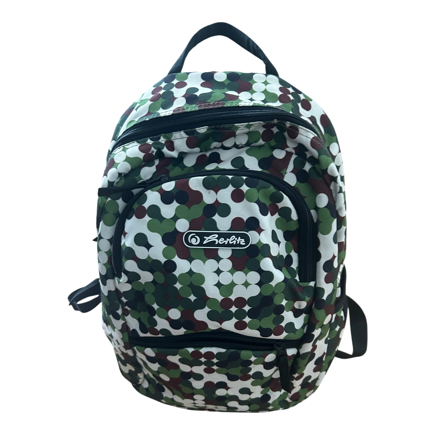 Herlitz Rucksack Camouflage Grün Braun Weiß Schule Freizeit Gepolstert Top