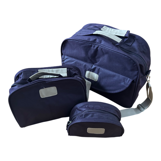 Taschenset 3 teilig Dunkelviolett Reise Kosmetik Tasche Weekender Neu Synthetik