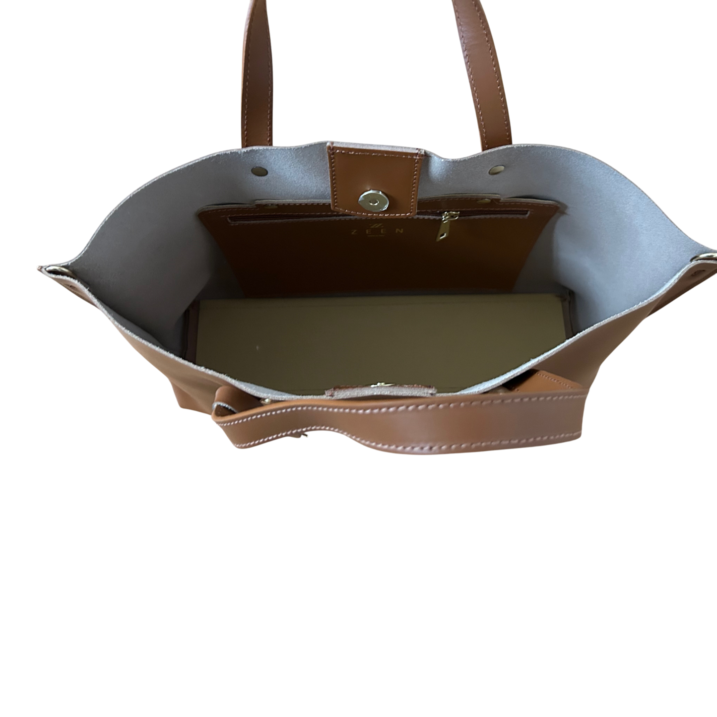 ANGELA Ledertasche Damen Echtleder Camel Braun Elegant Business Tasche Italien