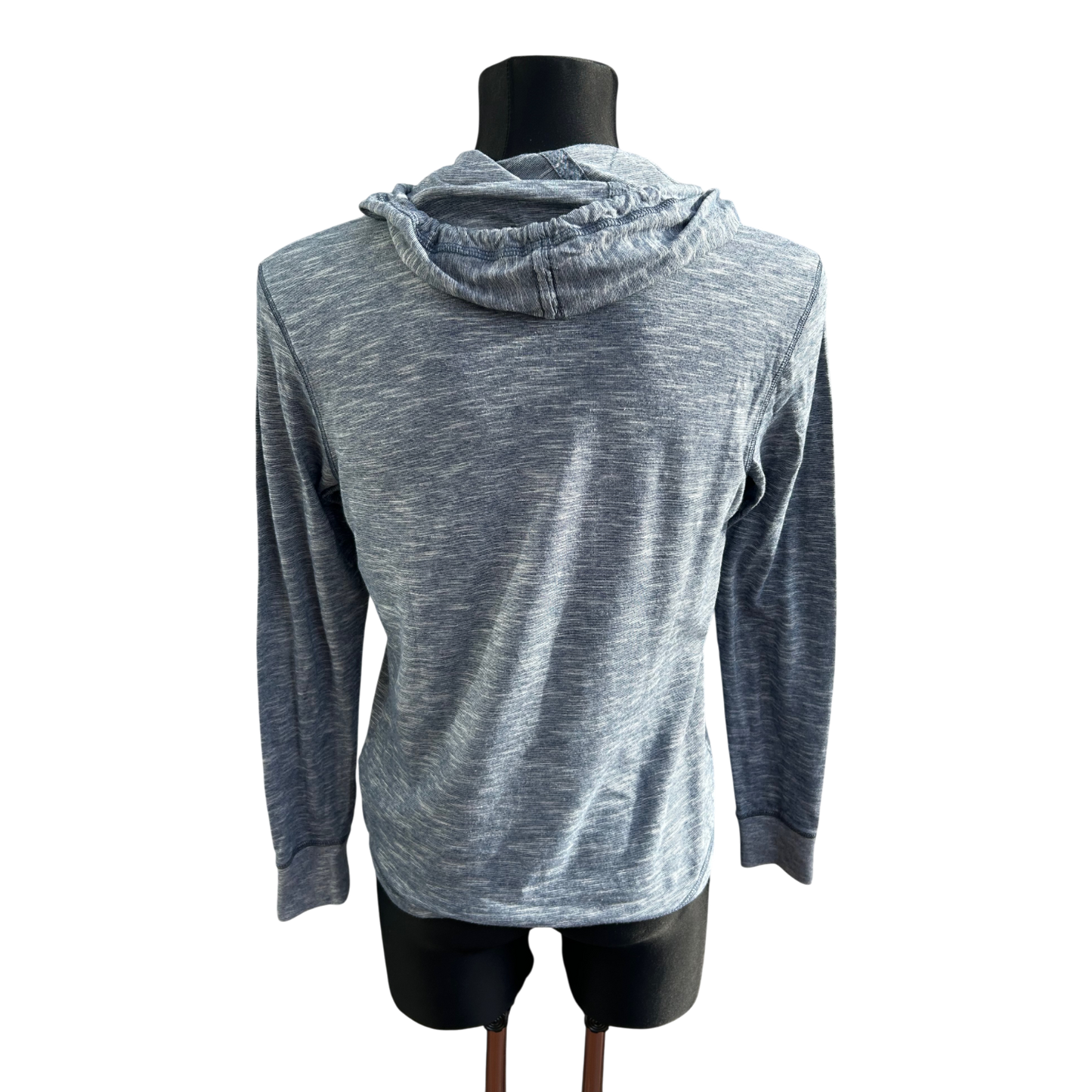 Relay Jeans Longsleeve Herren Gr M Blau Dünn Kapuze Baumwolle Leicht Freizeit