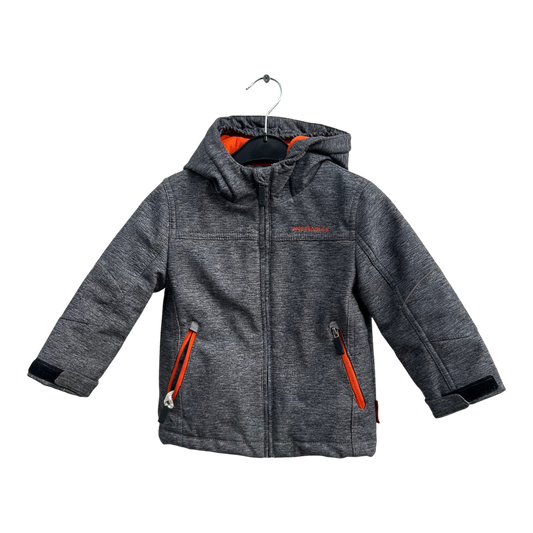 Northville Softshelljacke Kinder Gr 92 Grau Orange Kapuze Winddicht Warm Funktional
