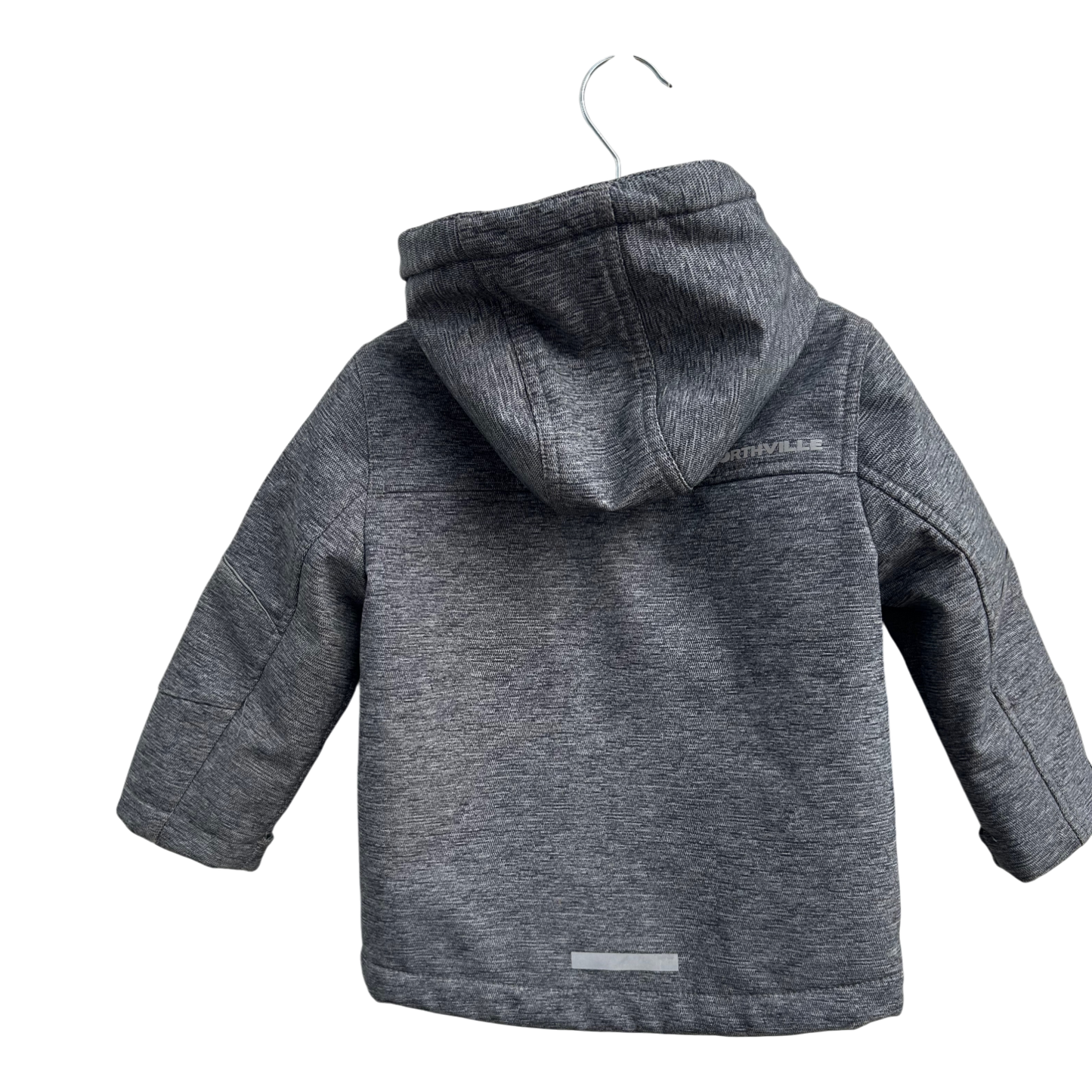 Northville Softshelljacke Kinder Gr 92 Grau Orange Kapuze Winddicht Warm Funktional