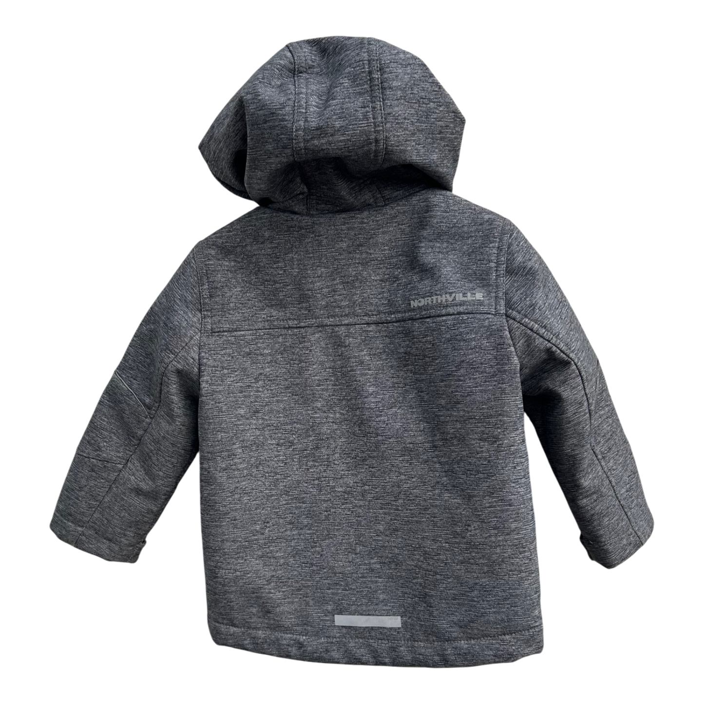 Northville Softshelljacke Kinder Gr 92 Grau Orange Kapuze Winddicht Warm Funktional