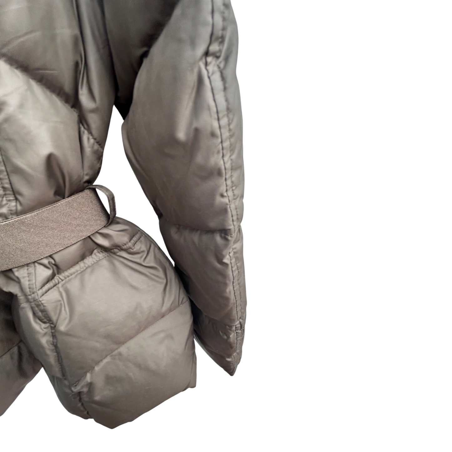 Esprit Daunenjacke Damen Gr 38 Braun Gefüttert Kapuze Fellkragen Tailliert Elegant Warm