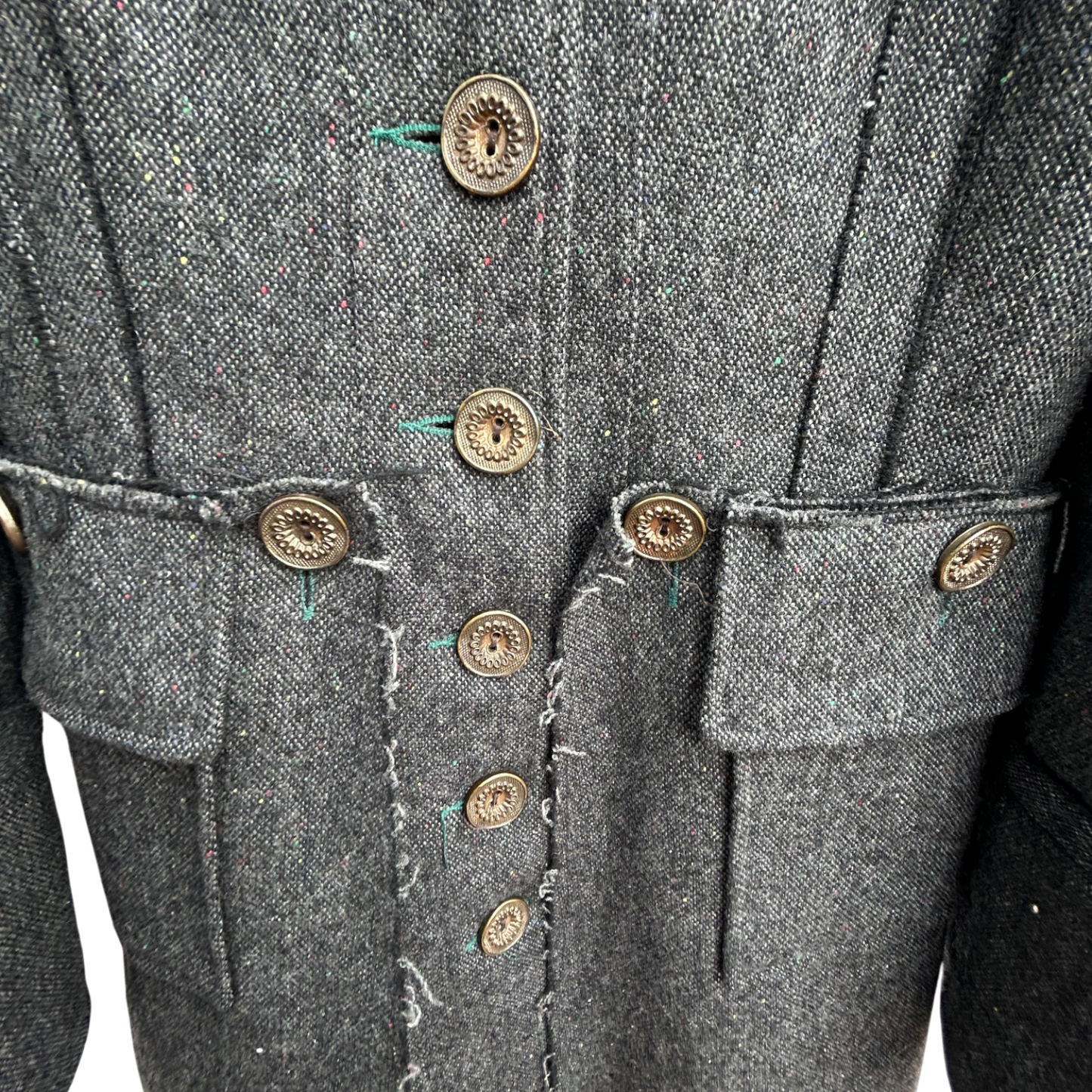 Object Collectors Item Mantel Damen Gr S Grau Wolle Viskose Lang Gefüttert Elegant