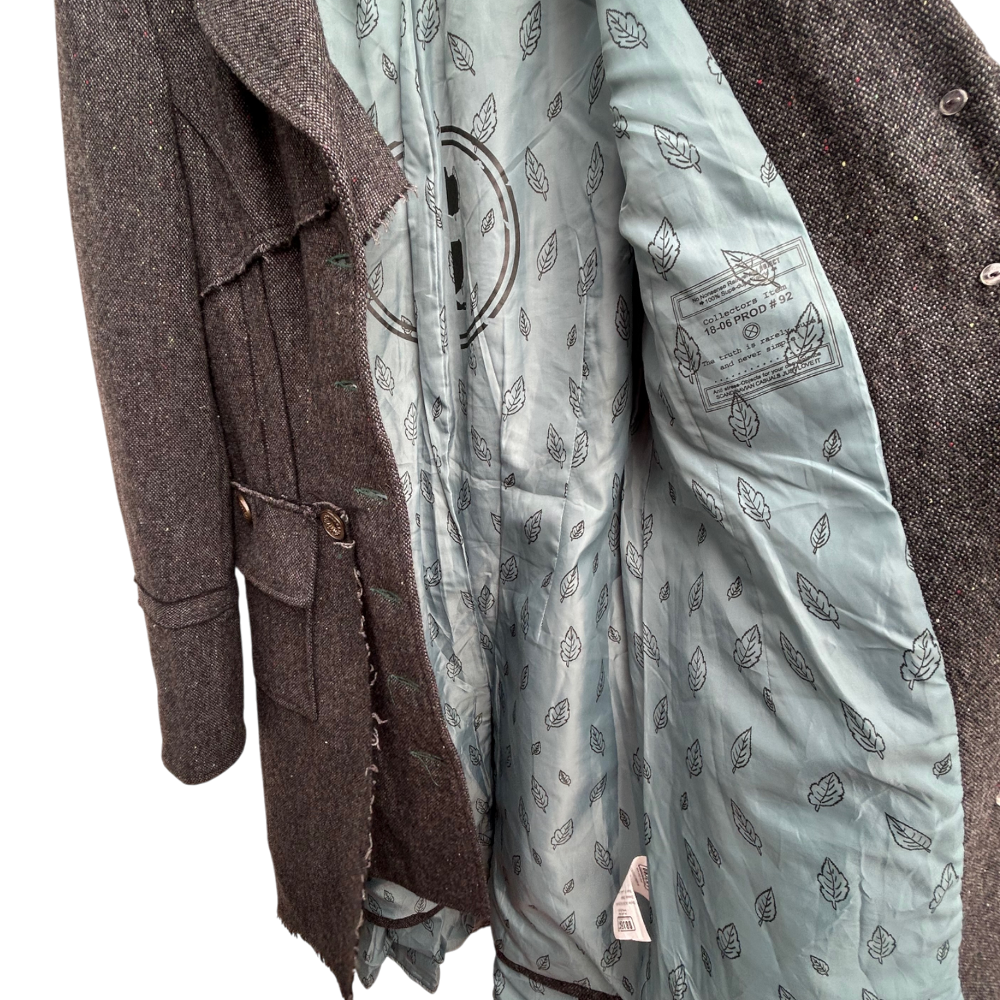 Object Collectors Item Mantel Damen Gr S Grau Wolle Viskose Lang Gefüttert Elegant