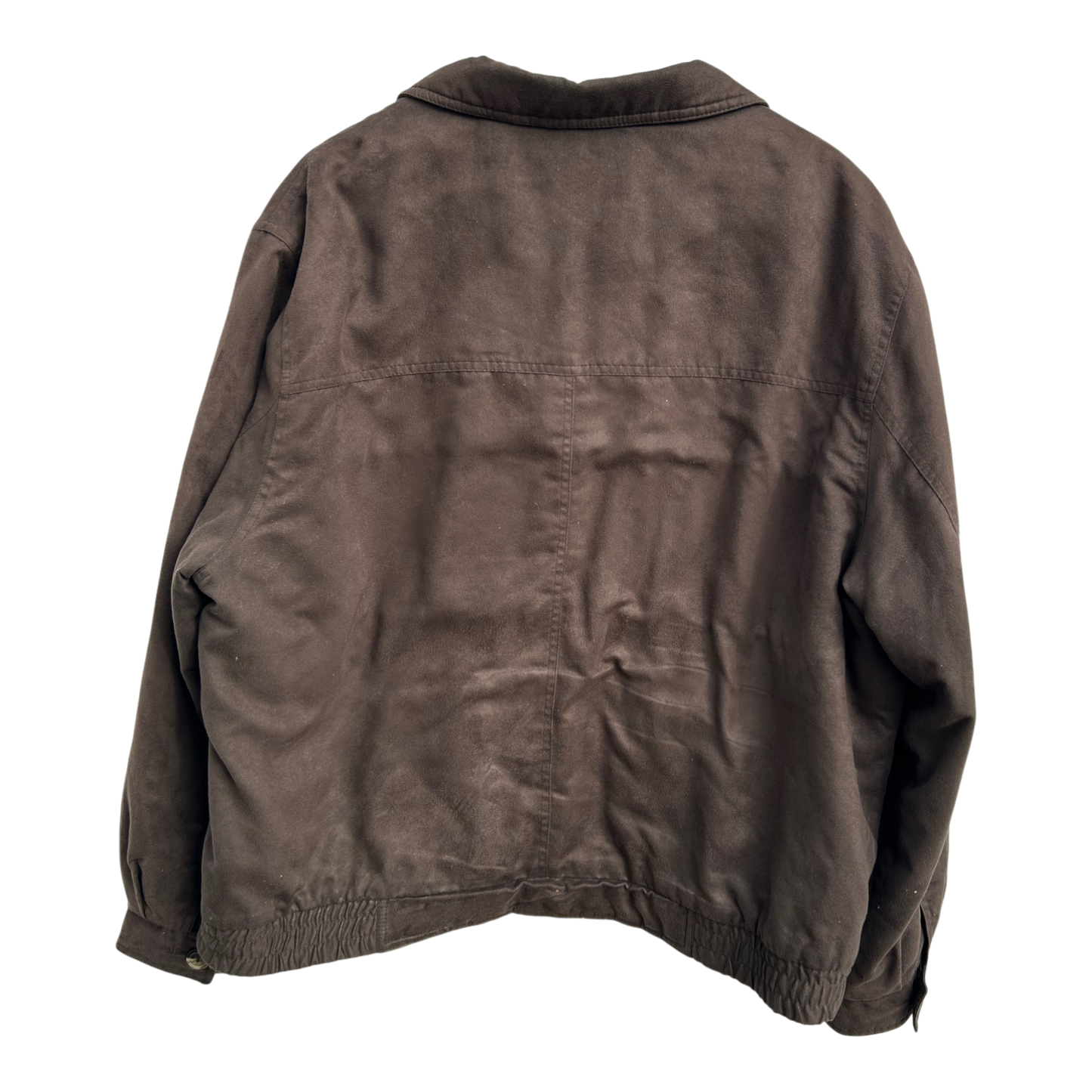 Belcade Herrenjacke Gr 56 Kurz Braun Micro Suede Übergangsjacke Reißverschluss