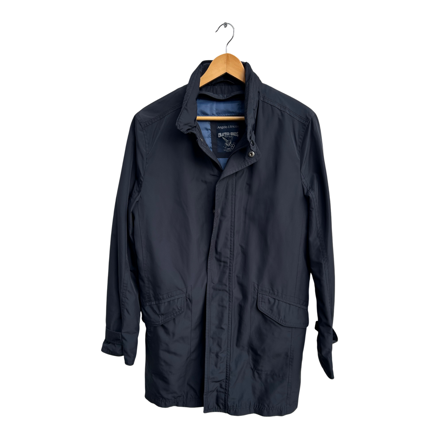 Angelo Litrico Herren Funktionsjacke Gr M Dunkelblau 2in1 Weste Kapuze Elegant