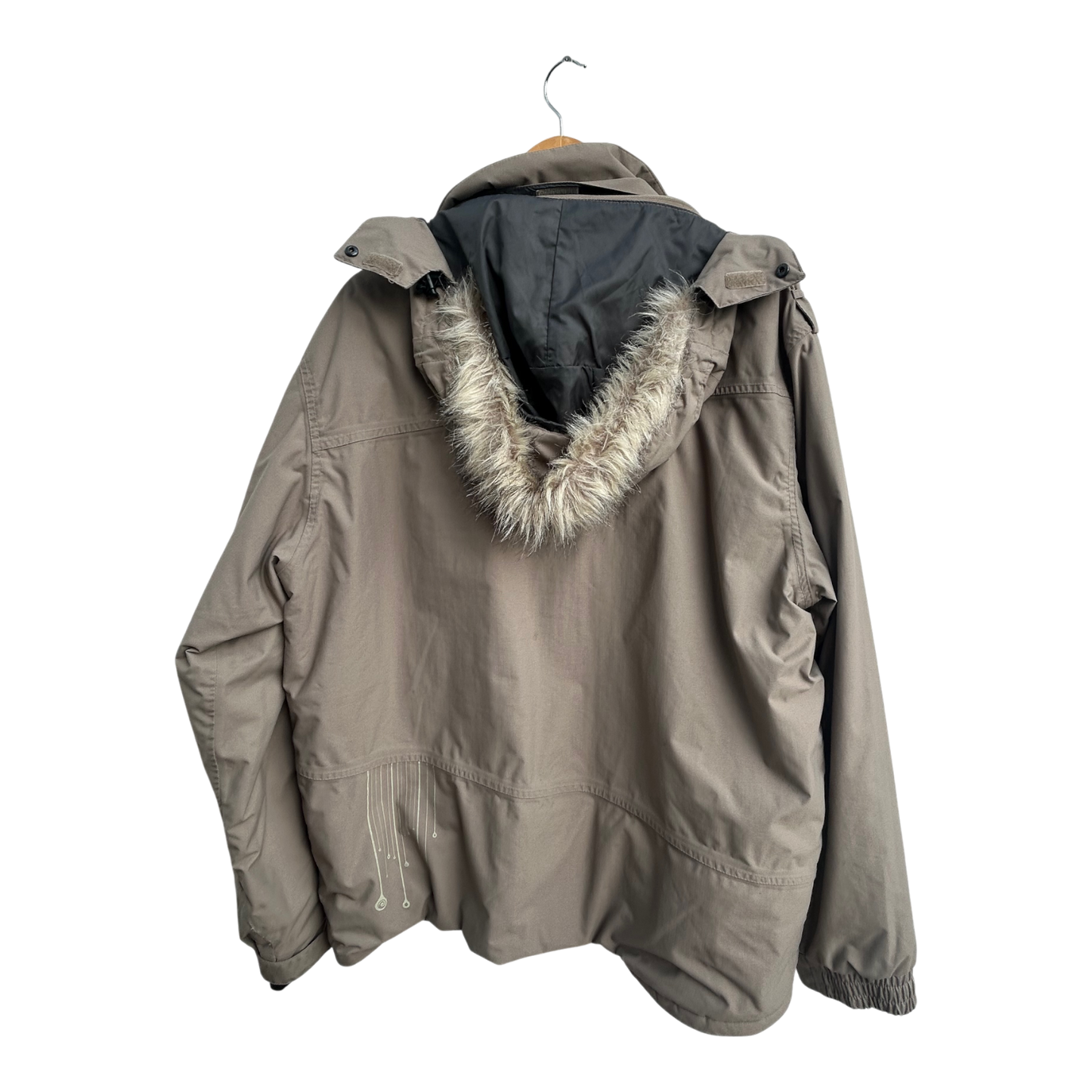 Teisumi Herren Outdoorjacke Gr XXL Braun Warm Kapuze Wasserdicht Winddicht Funktion