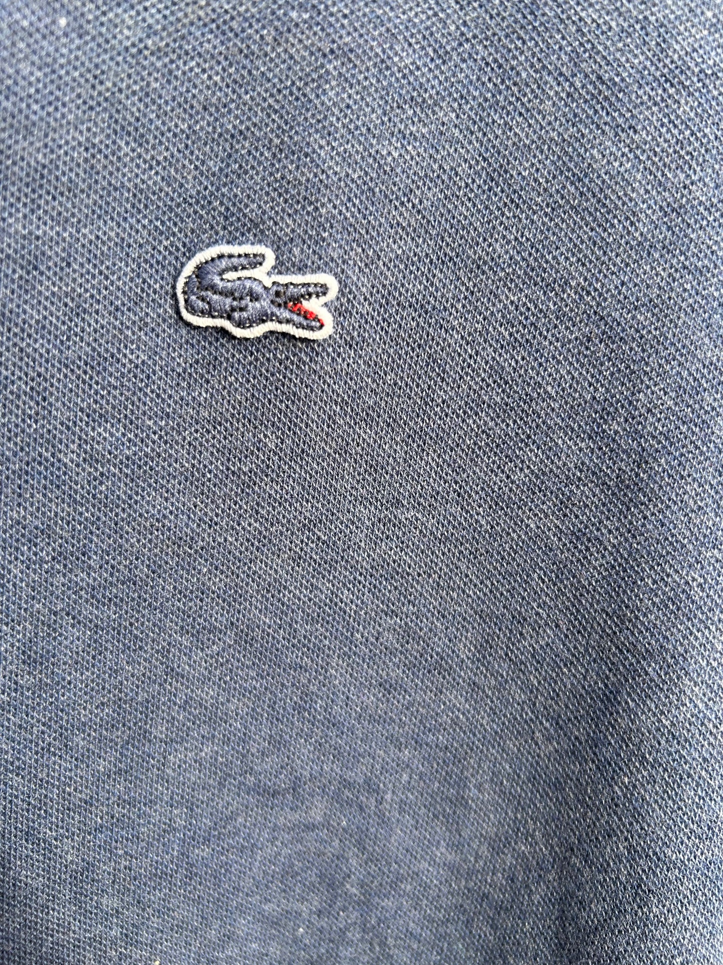 LACOSTE Polo Shirt Damen Gr 36 Dunkelblau Kurzarm Baumwolle Stretch Elegant