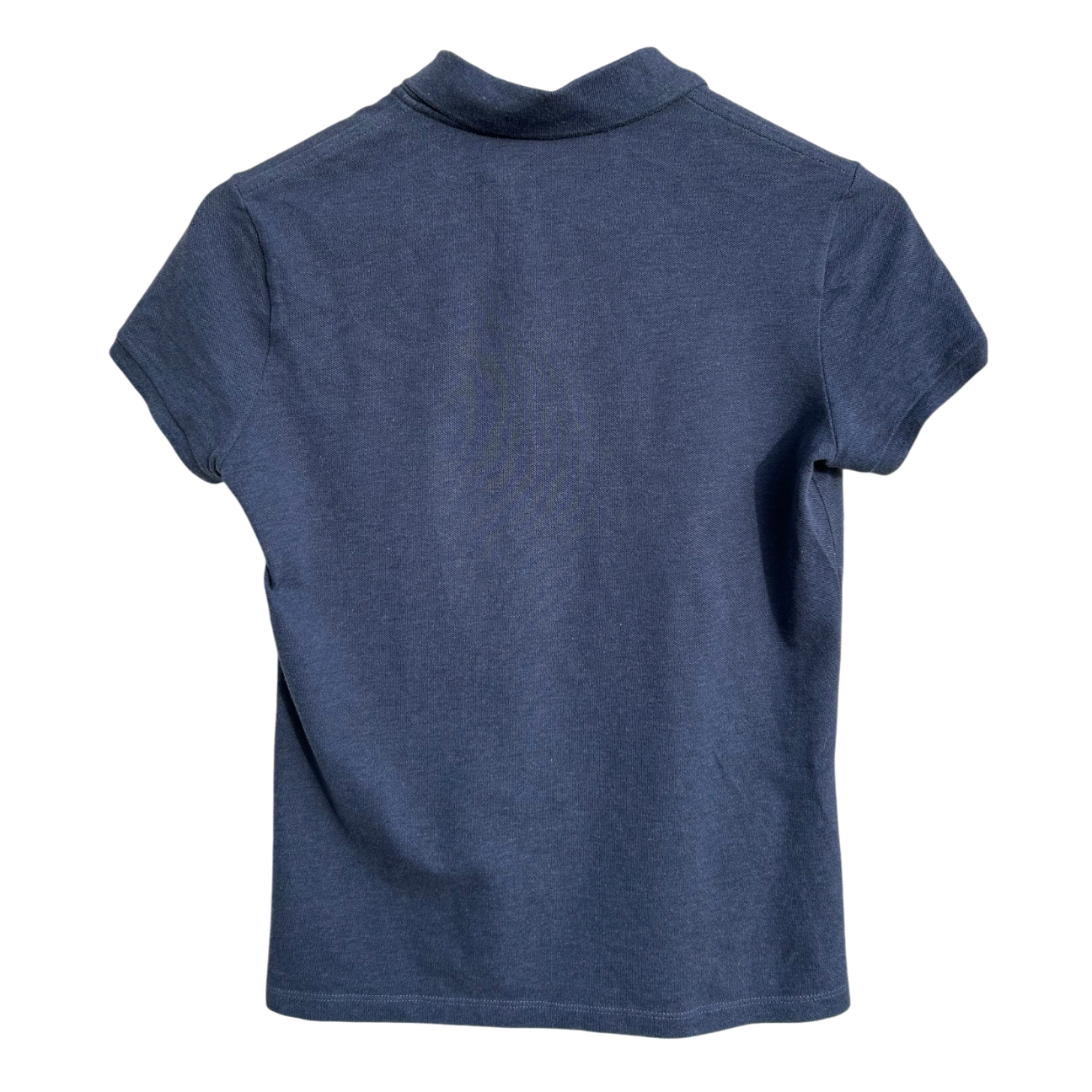 LACOSTE Polo Shirt Damen Gr 36 Dunkelblau Kurzarm Baumwolle Stretch Elegant