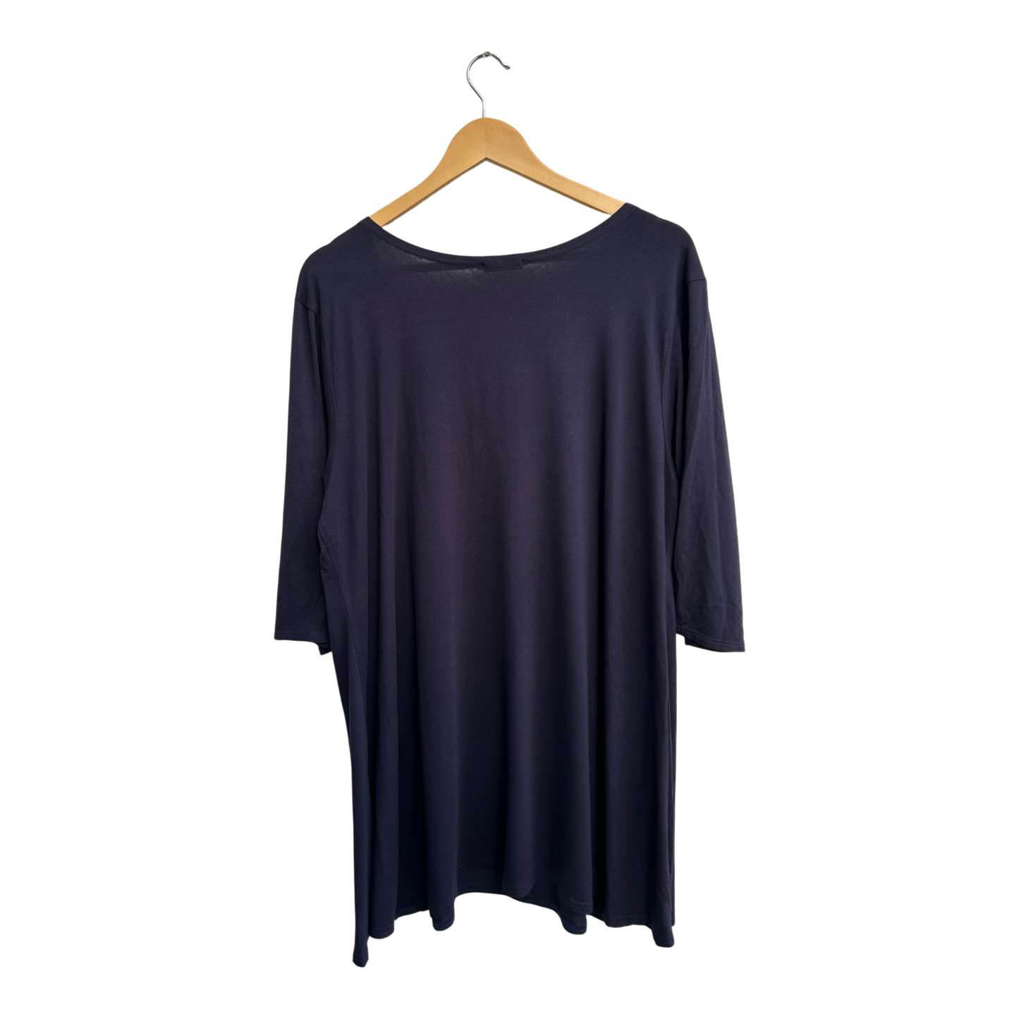 New Jersey Fashion Shirt Damen XXL Dunkelblau Glitzer Herz Nieten Viskose Elegant