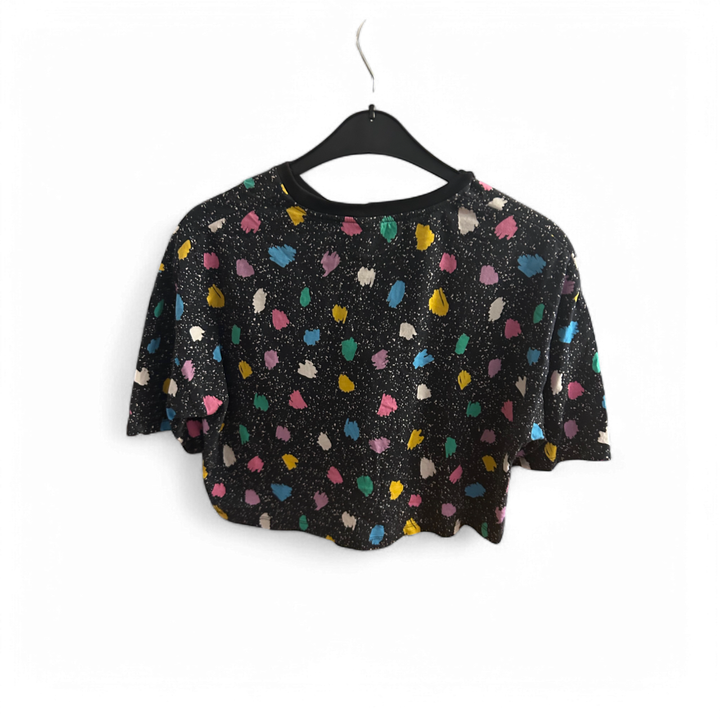 🌈  ASOS Crop Shirt Damen 38 – Buntes Muster – Baumwolle 🌈