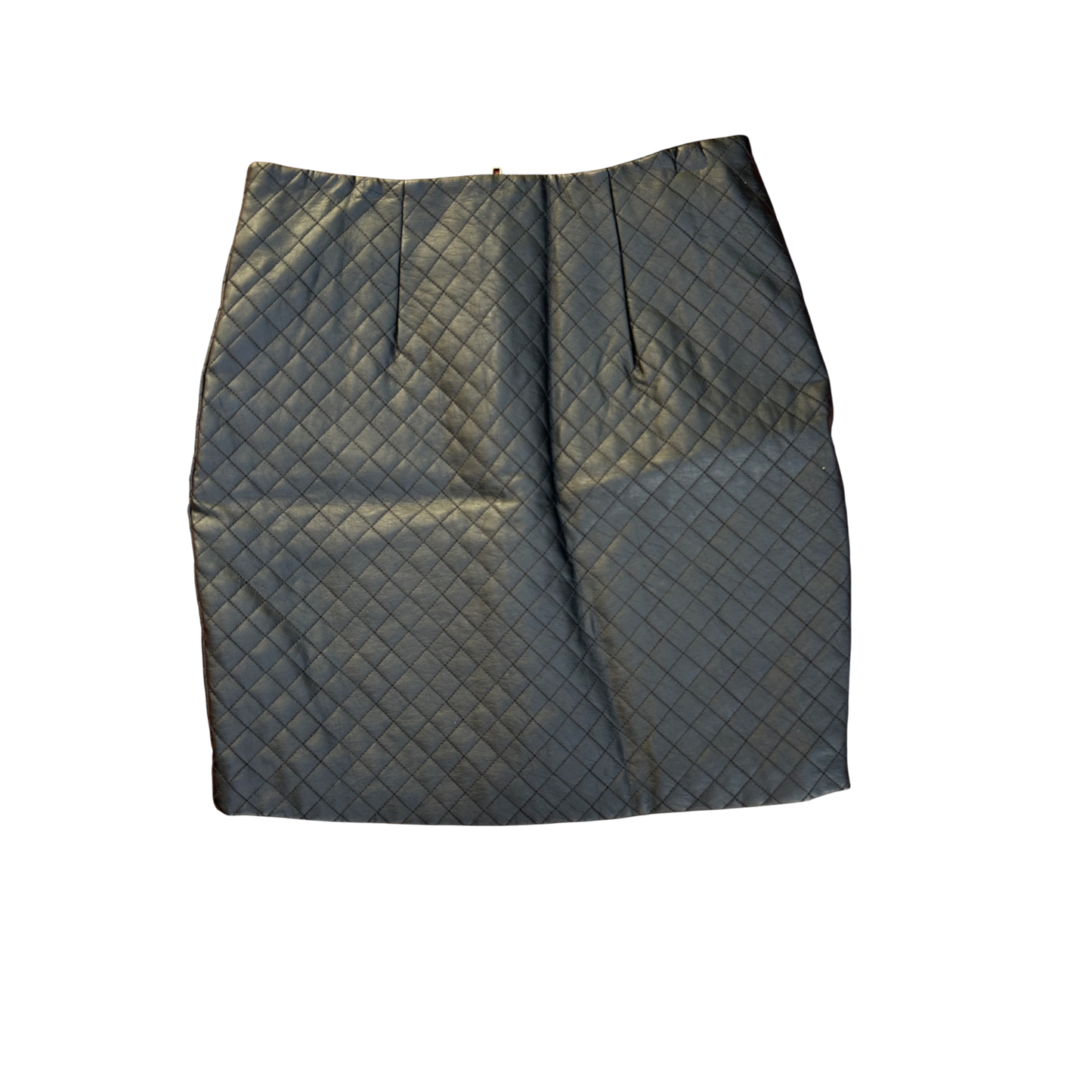 Paraphrase Damen Rock Kunstleder Schwarz Steppmuster Gr S Minirock Reissverschluss