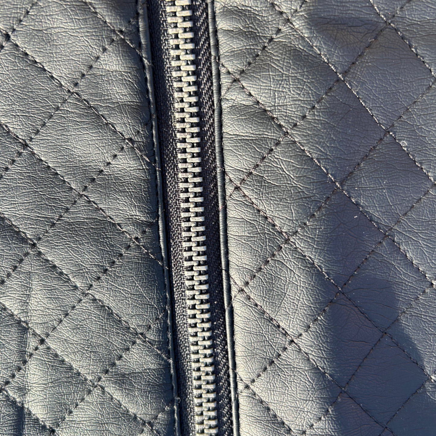 Paraphrase Damen Rock Kunstleder Schwarz Steppmuster Gr S Minirock Reissverschluss