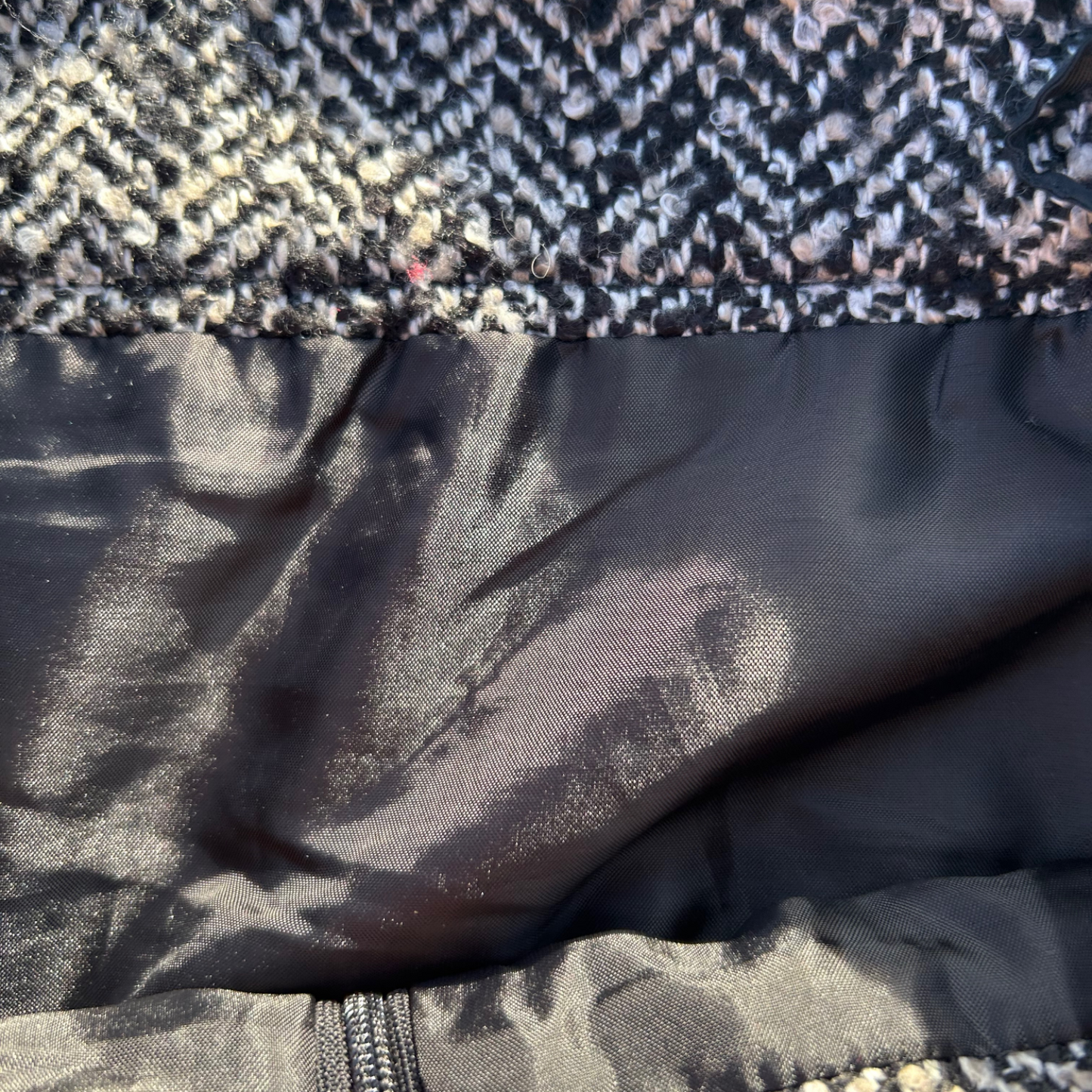 Ashley Brooke Rock Damen 36 38 Wolle Viskose Schwarz Weiß Hahnentritt Mini Elegant