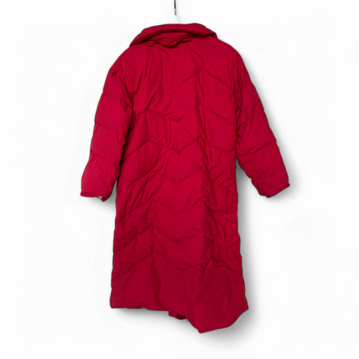Elho Vintage Daunenmantel Damen Gr 40 Rot Wintermantel Steppmantel Lang 90s Retro