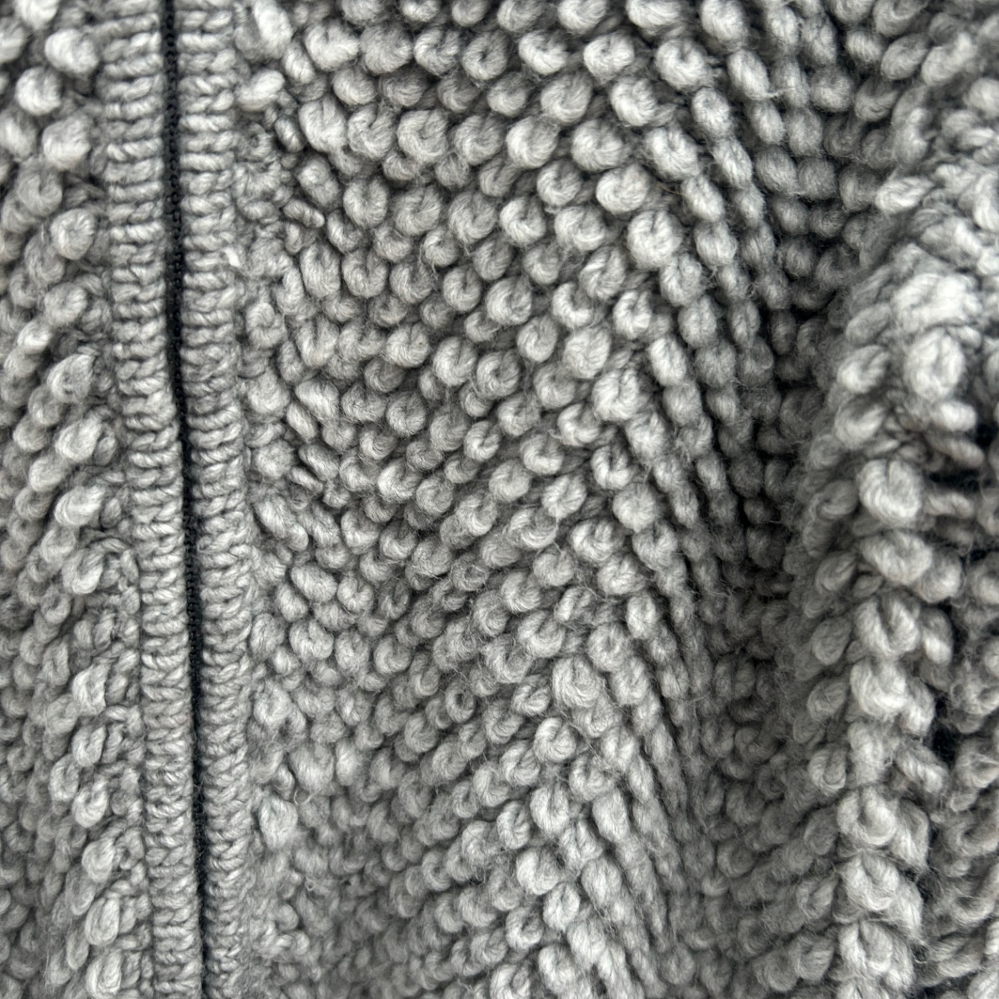 edc Strickjacke Damen Gr S Grau Flauschig Zopfmuster Reißverschluss Wolle Alpaka