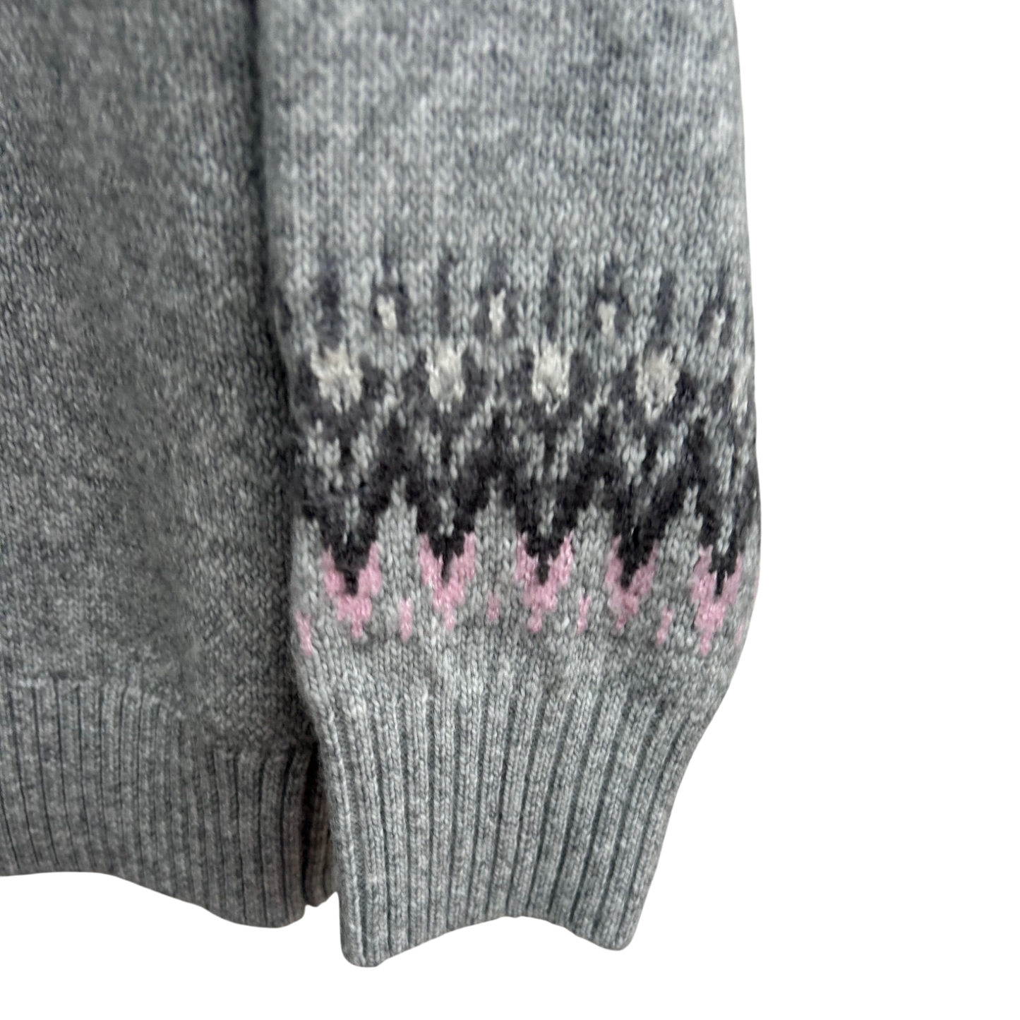 Gina Benotti Pullover Damen Gr S Grau Norwegermuster Winter Strick klassisch elegant