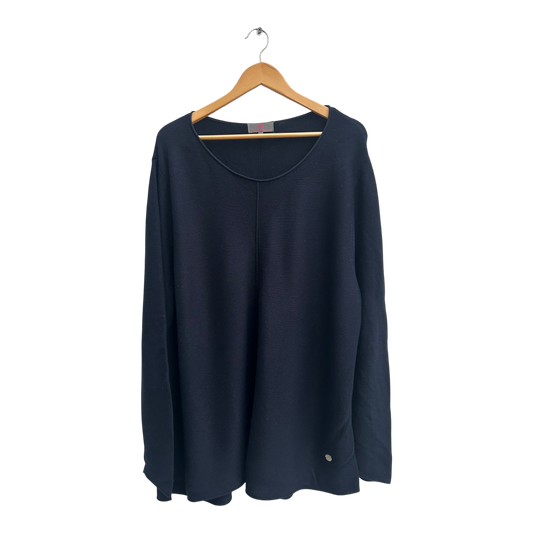 Lieblingsstück Pullover Damen Sweater Groesse 48 Blau Feinstrick Viskose Mix Elegant