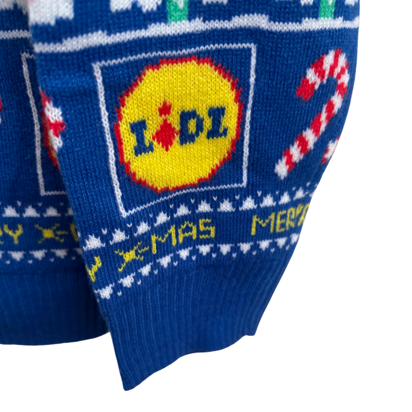 Lidl Weihnachtspullover Damen Gr M 38 Blau Xmas Sweater Lustig Ugly Christmas