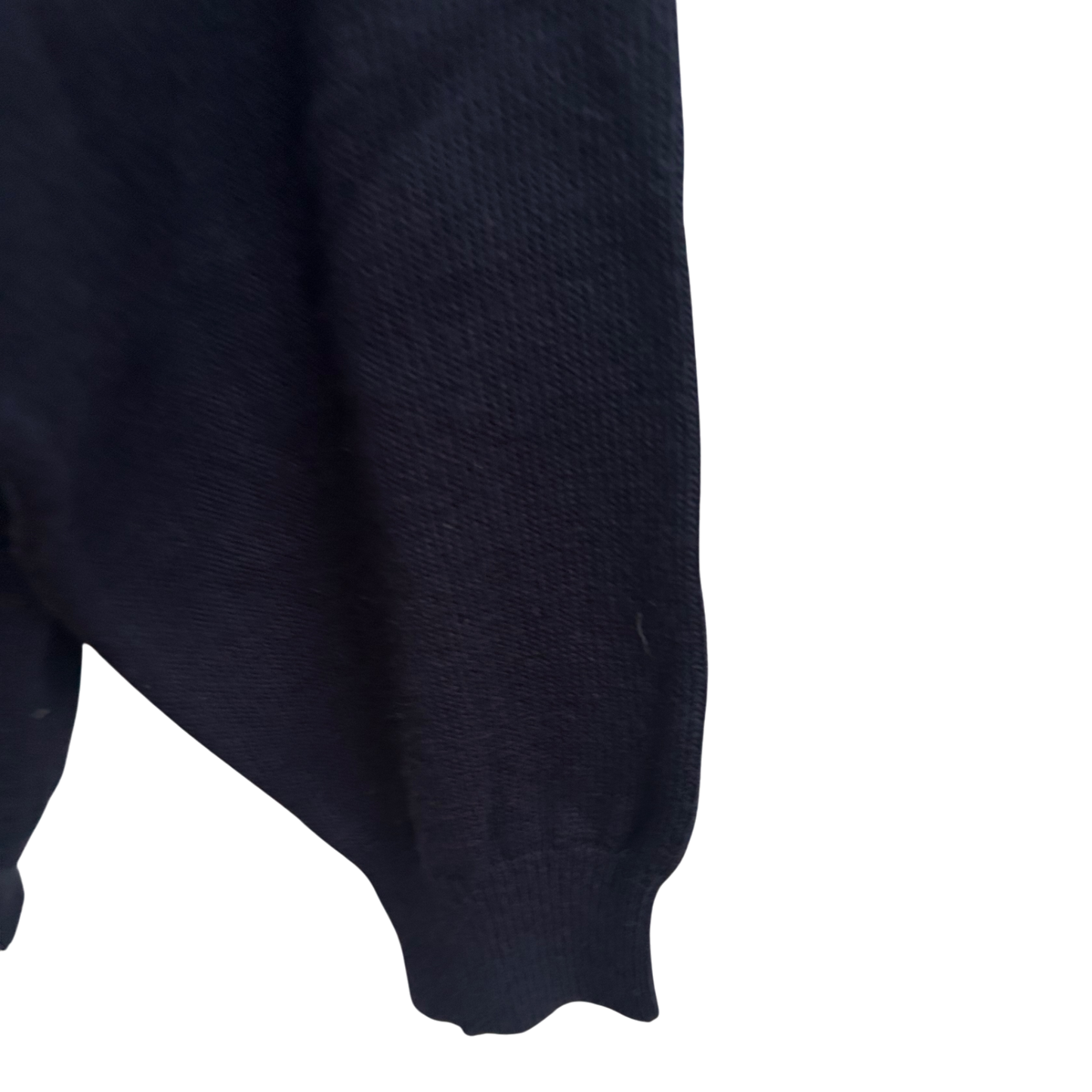 St Clou Strickjacke Herren Gr 52 L Schwarz Beige Vintage Retro Cardigan Wolle Mix