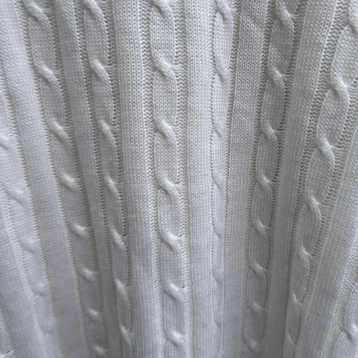 Pullover Herren Gr XL MaHel Weiß Marine Zopfmuster Strick kurz geschnitten klassisch