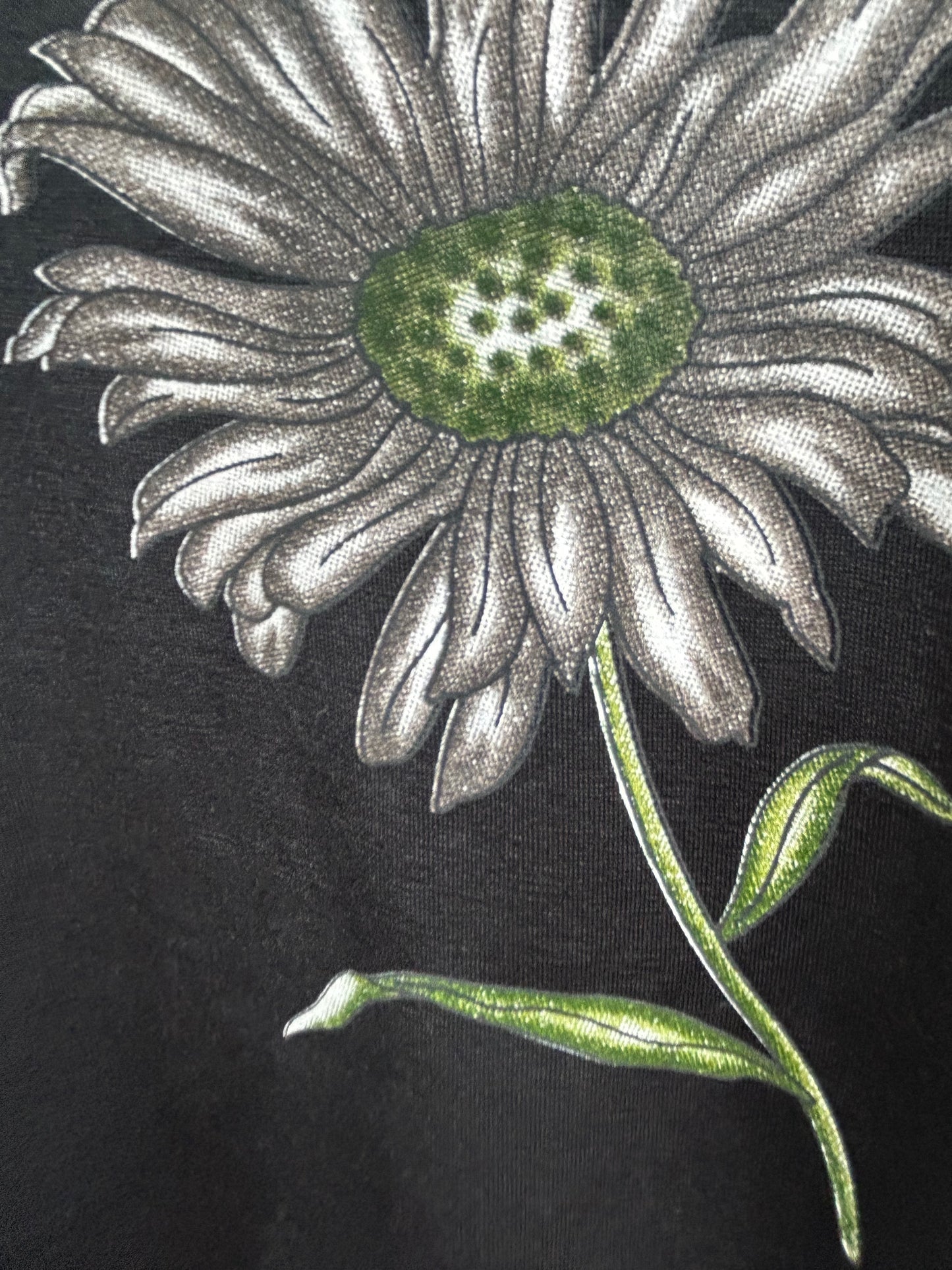 Vintage New Fashion Shirt Damen Gr XL Schwarz Blumenprint Schulterpolster Elegant