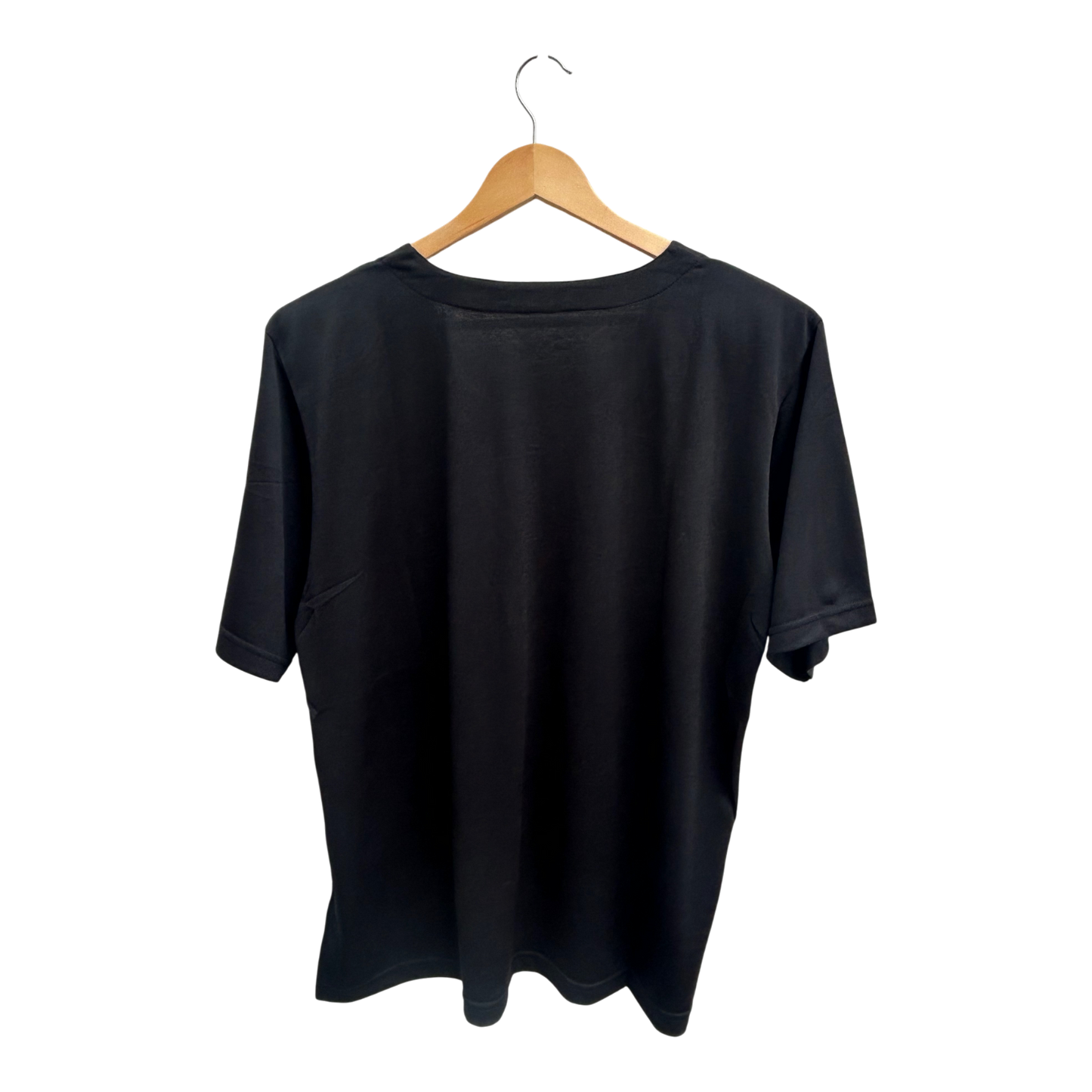 Vintage New Fashion Shirt Damen Gr XL Schwarz Blumenprint Schulterpolster Elegant