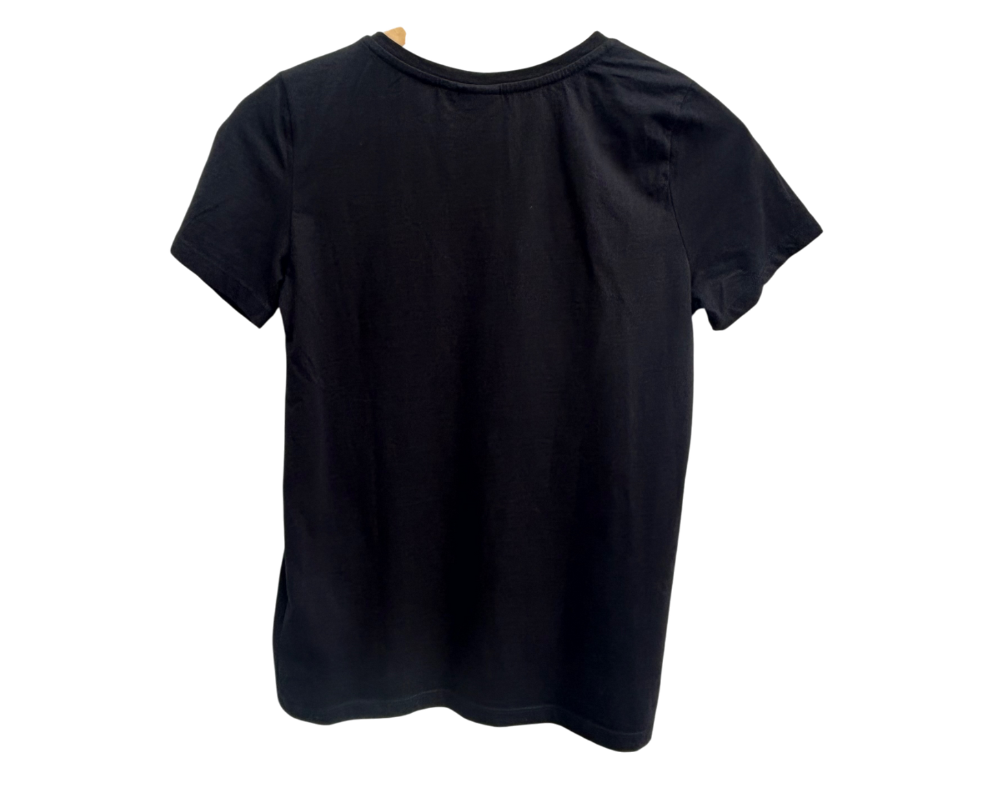 Disney Mickey Mouse Shirt Damen Gr S Schwarz Baumwolle Nieten Print Kurzarm