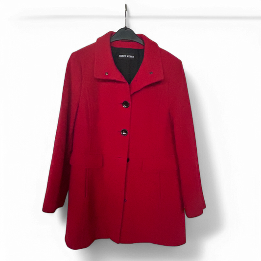 Gerry Weber Mantel Damen Rot Gr. 40 – Klassisch, Elegant, Hochwertig, Winter