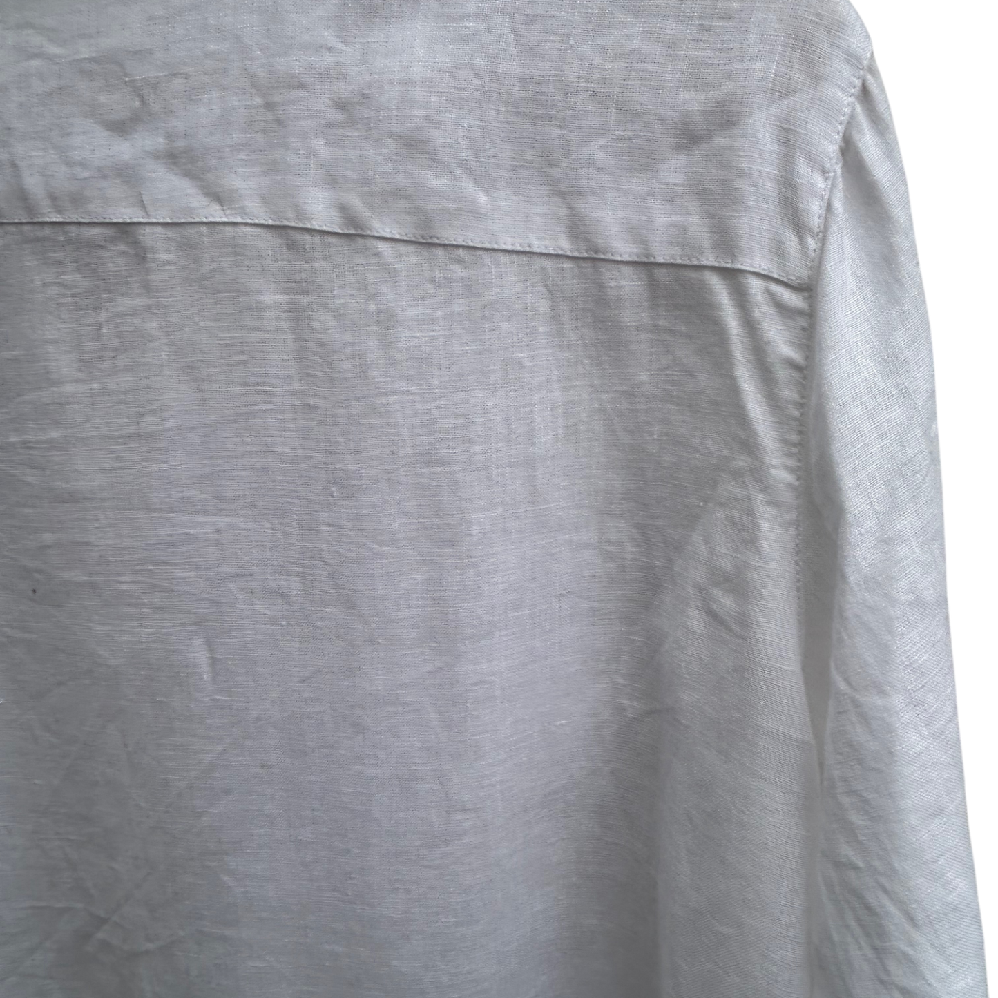 Brax Bluse Damen Gr 42 Weiß 100% Leinen Langarm Sommer Hemdbluse Elegant Klassisch