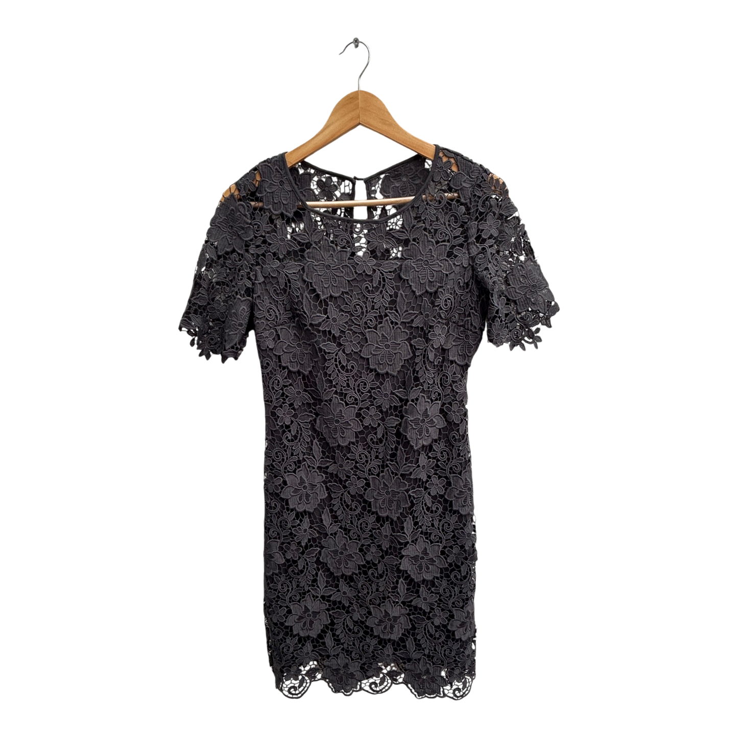 Gina Bacconi Kleid Damen Gr 36 Grau Spitze Elegant Abendkleid Partykleid Neu