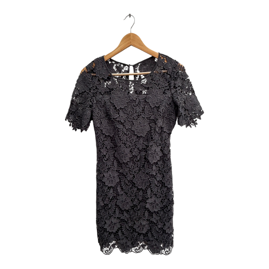 Gina Bacconi Kleid Damen Gr 36 Grau Spitze Elegant Abendkleid Partykleid Neu