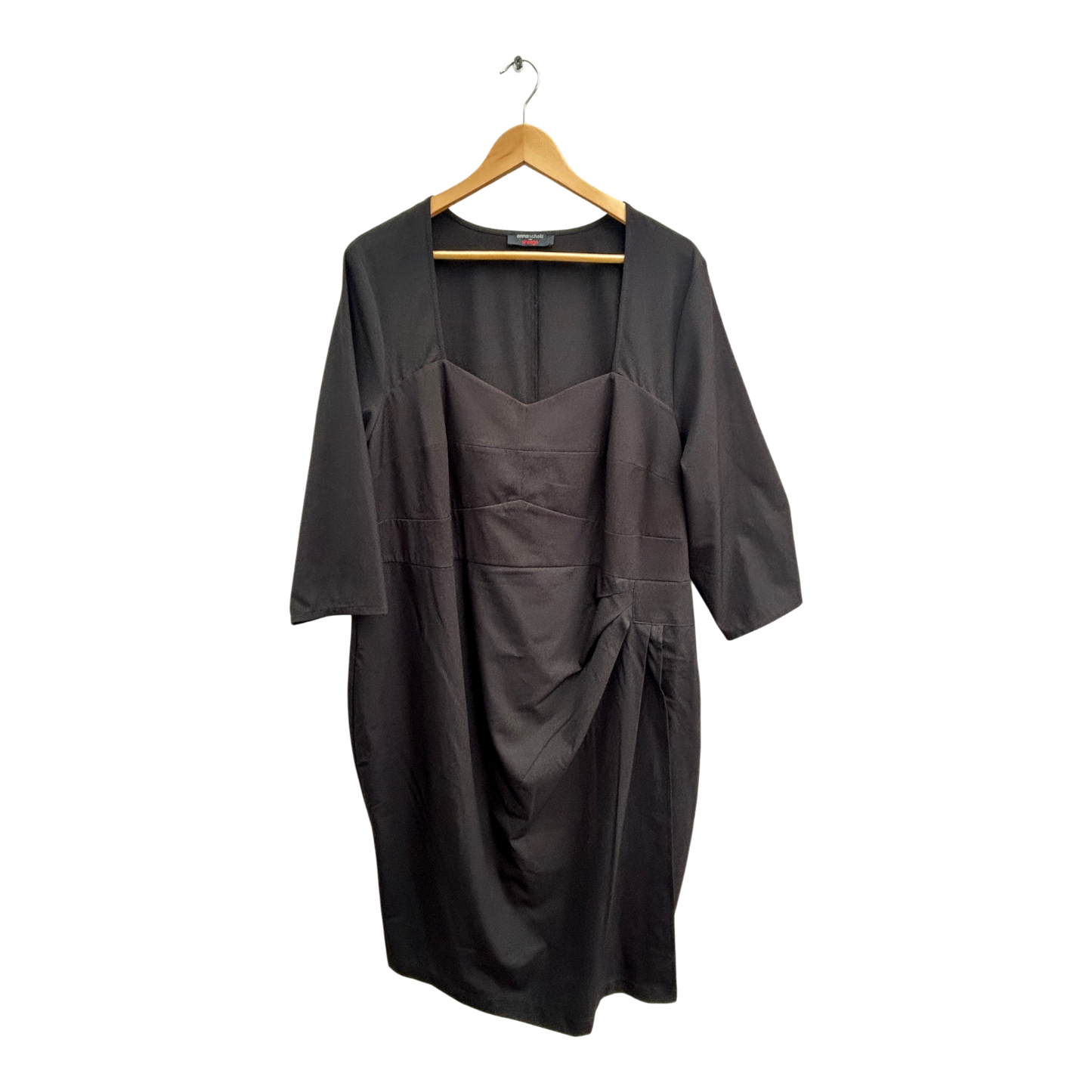 Anna Scholz for Sheego Kleid Damen Gr 50 Schwarz Elegant Stretch Festlich