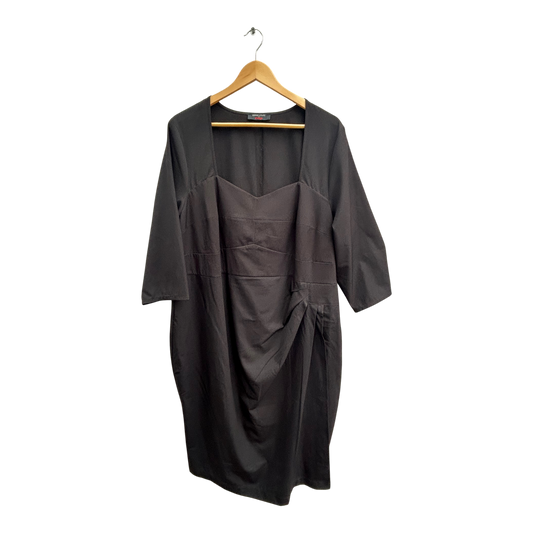 Anna Scholz for Sheego Kleid Damen Gr 50 Schwarz Elegant Stretch Festlich