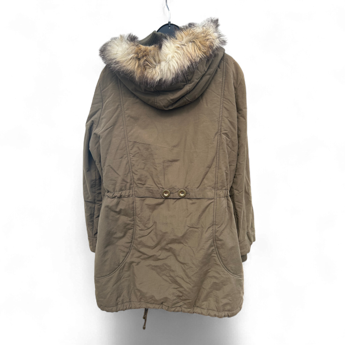 🧥 Yessica Damen Parka | Gr. 46 | Khaki | Mit Kapuze & Teddyfutter | Warm & Stylisch 🧥