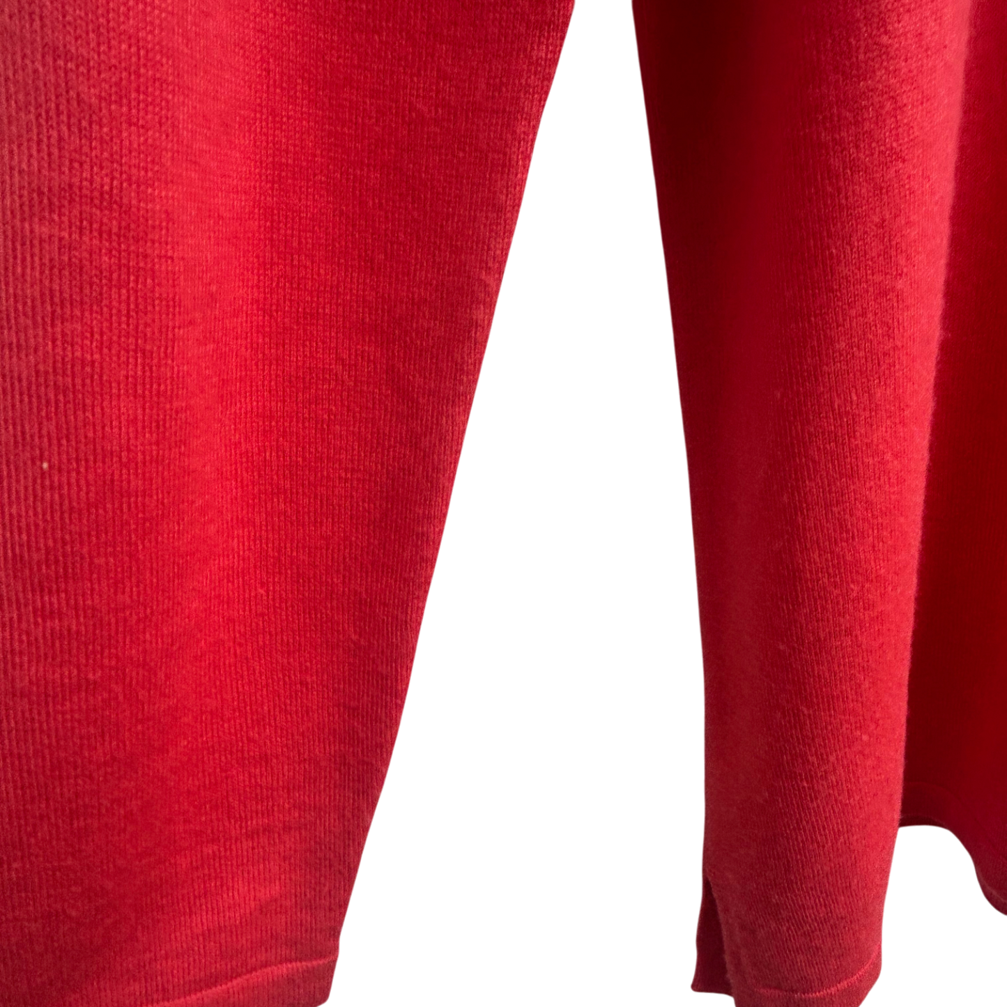 Adagio Pullover Damen Gr 48 Rot Langarm Wollmix Seitenschlitze Feinstrick Elegant