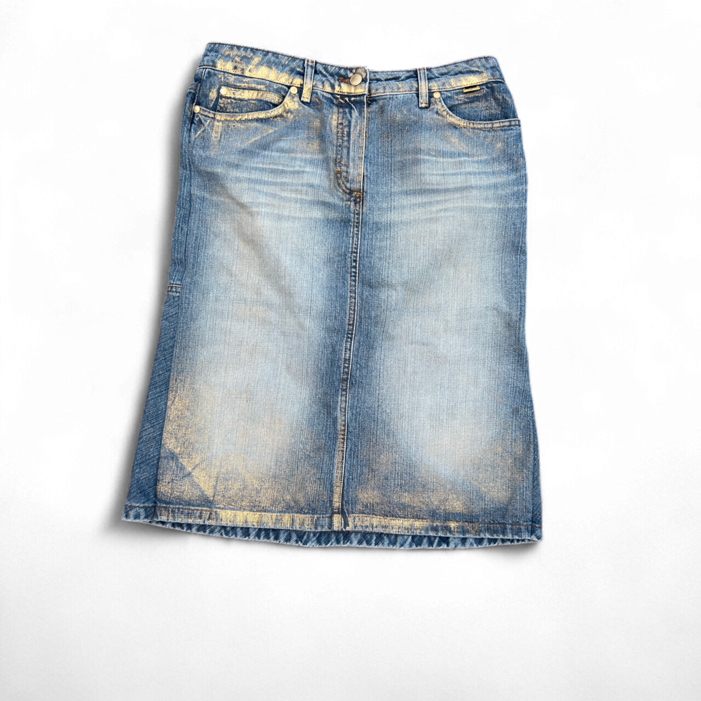 🧵 Escada Jeansrock Damen 38 – Made in Italy – Baumwolle