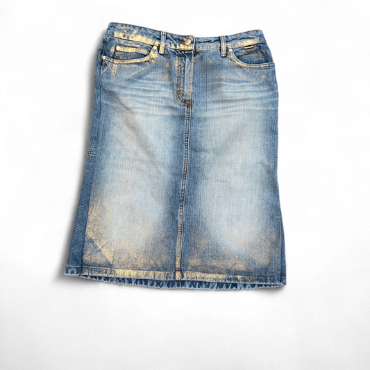 🧵 Escada Jeansrock Damen 38 – Made in Italy – Baumwolle