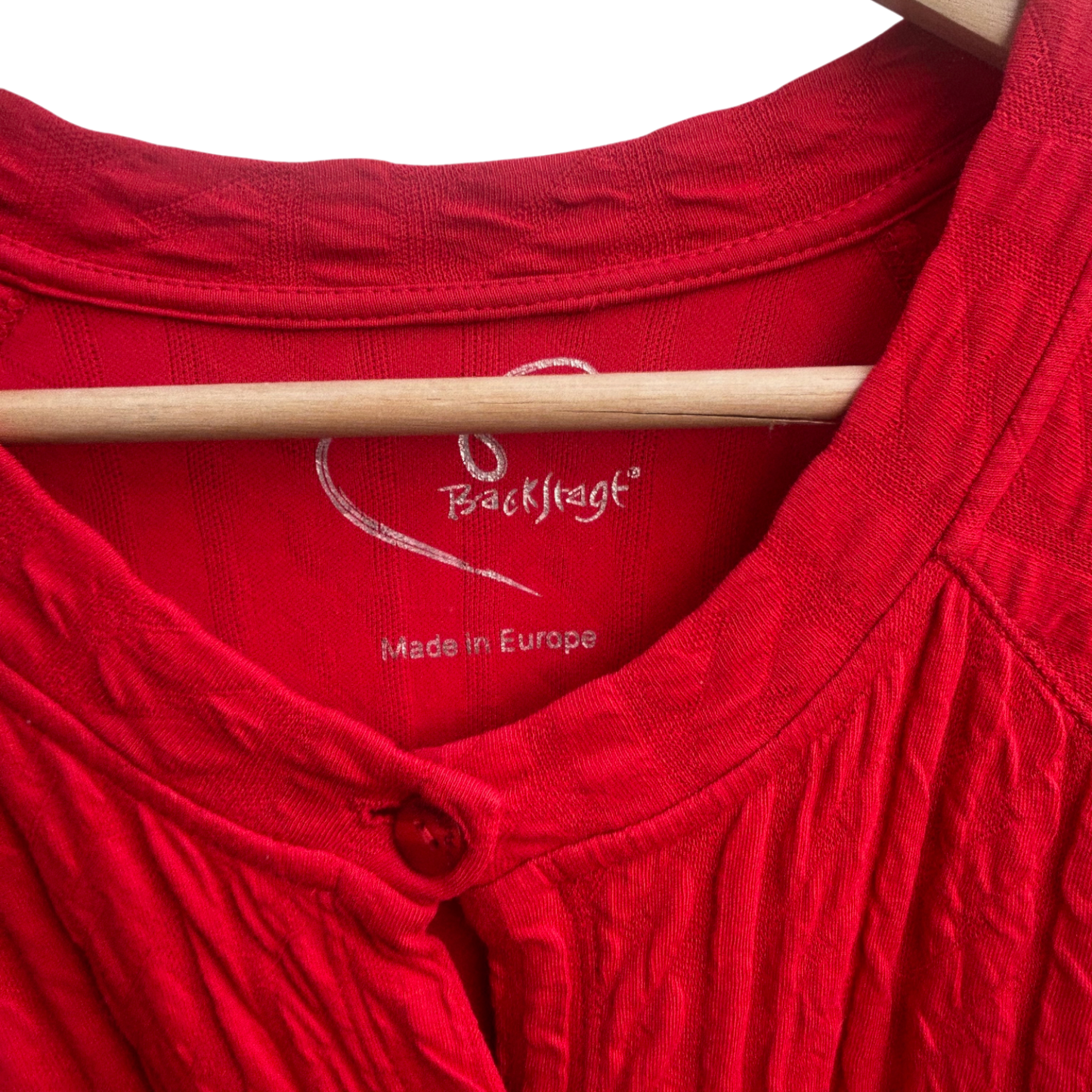 Strickjacke Damen Rot Cardigan Struktur Gr 40 Baumwolle Backstage Elegant