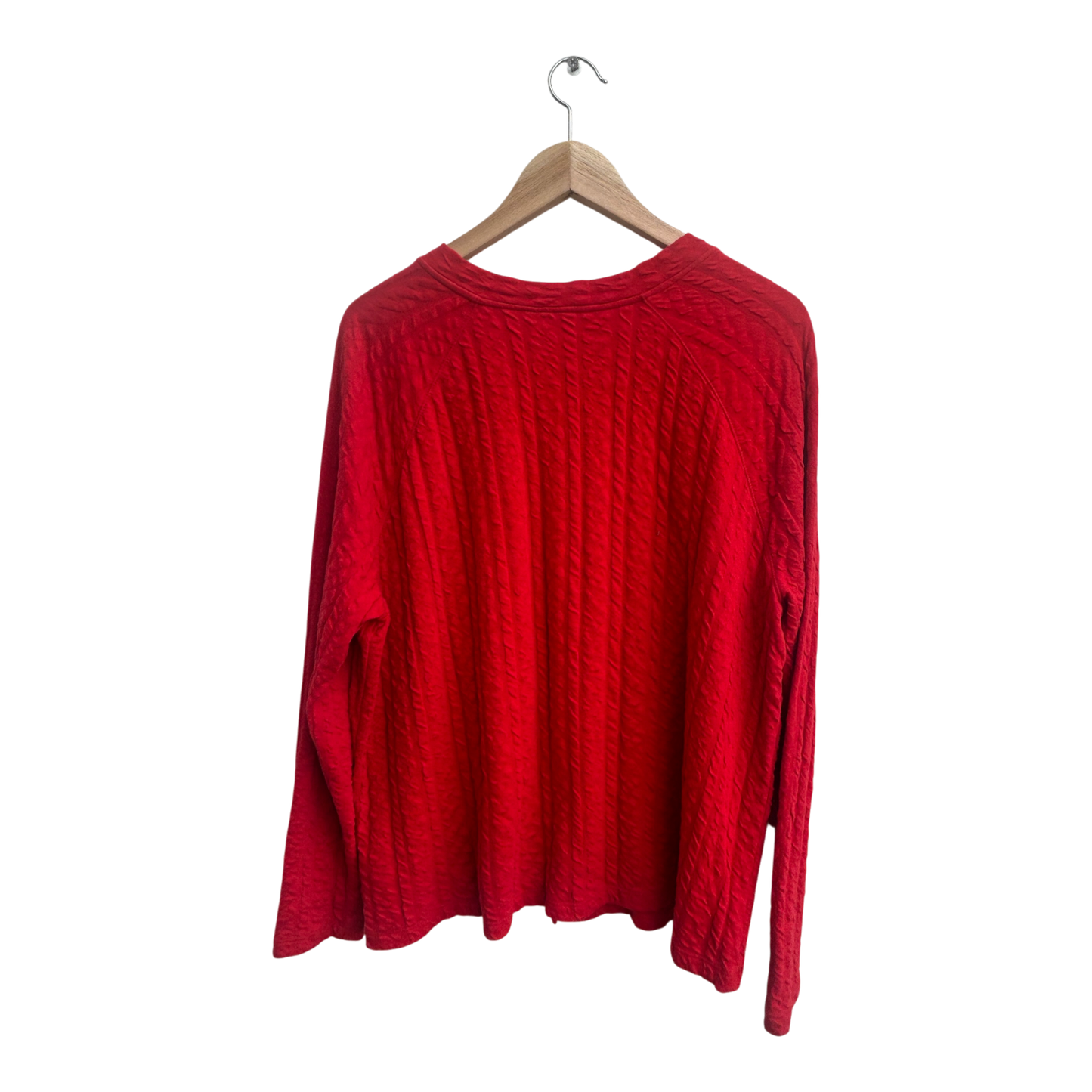 Strickjacke Damen Rot Cardigan Struktur Gr 40 Baumwolle Backstage Elegant
