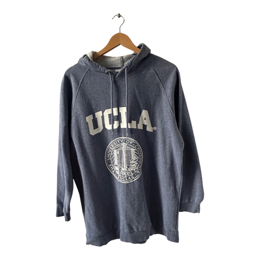 H&M Hoodie Herren UCLA Logo Grau S Kapuzenpullover College Style Baumwolle Casual