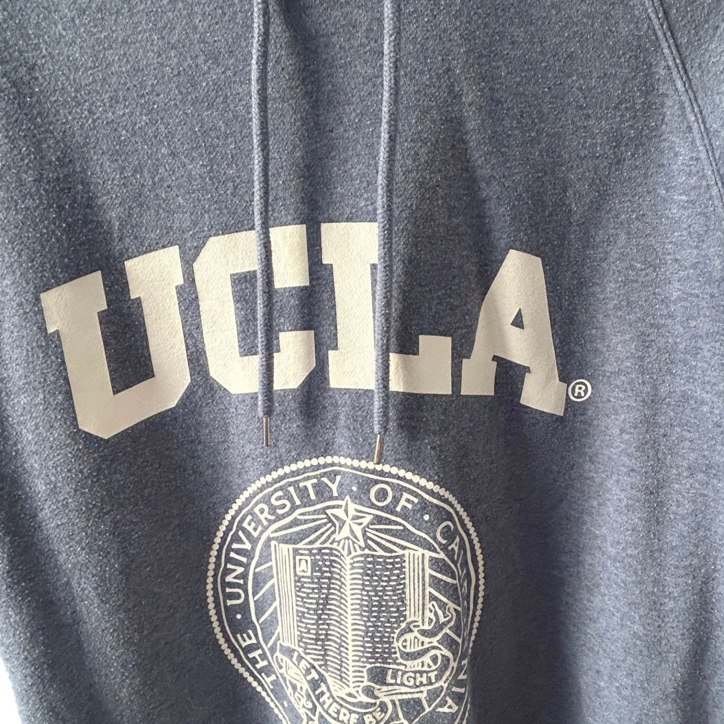 H&M Hoodie Herren UCLA Logo Grau S Kapuzenpullover College Style Baumwolle Casual